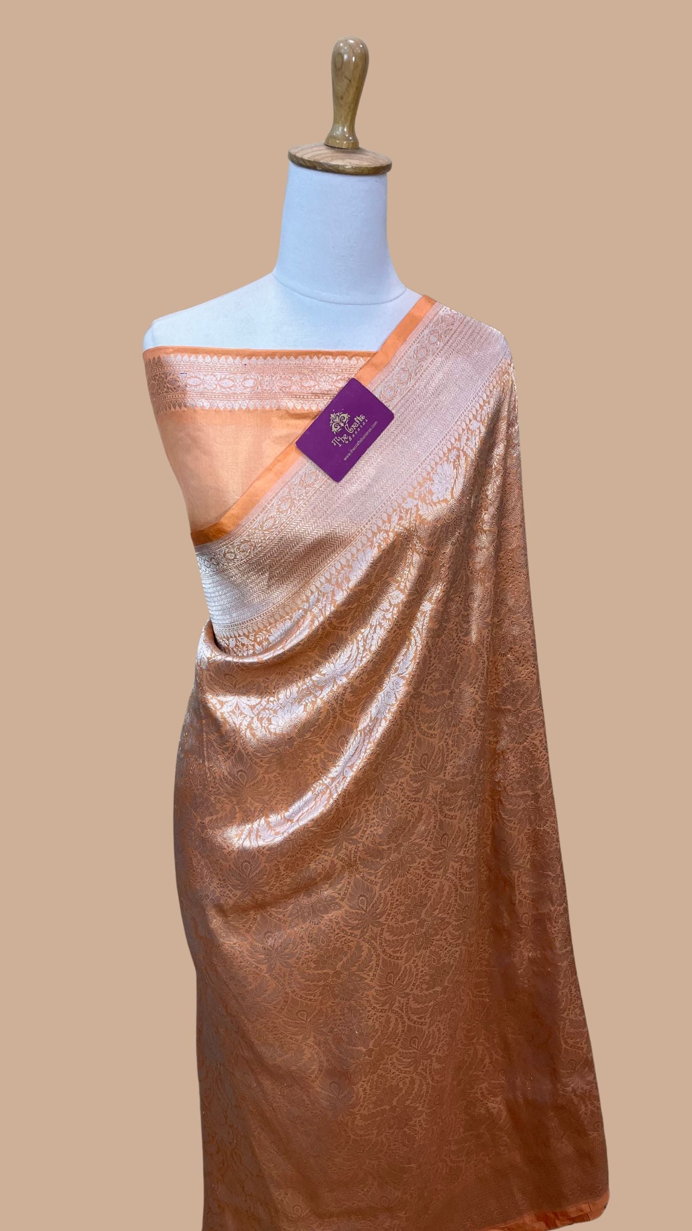 Pure Katan Tissue Silk Handloom Banarasi Saree - Tanchui Brocade