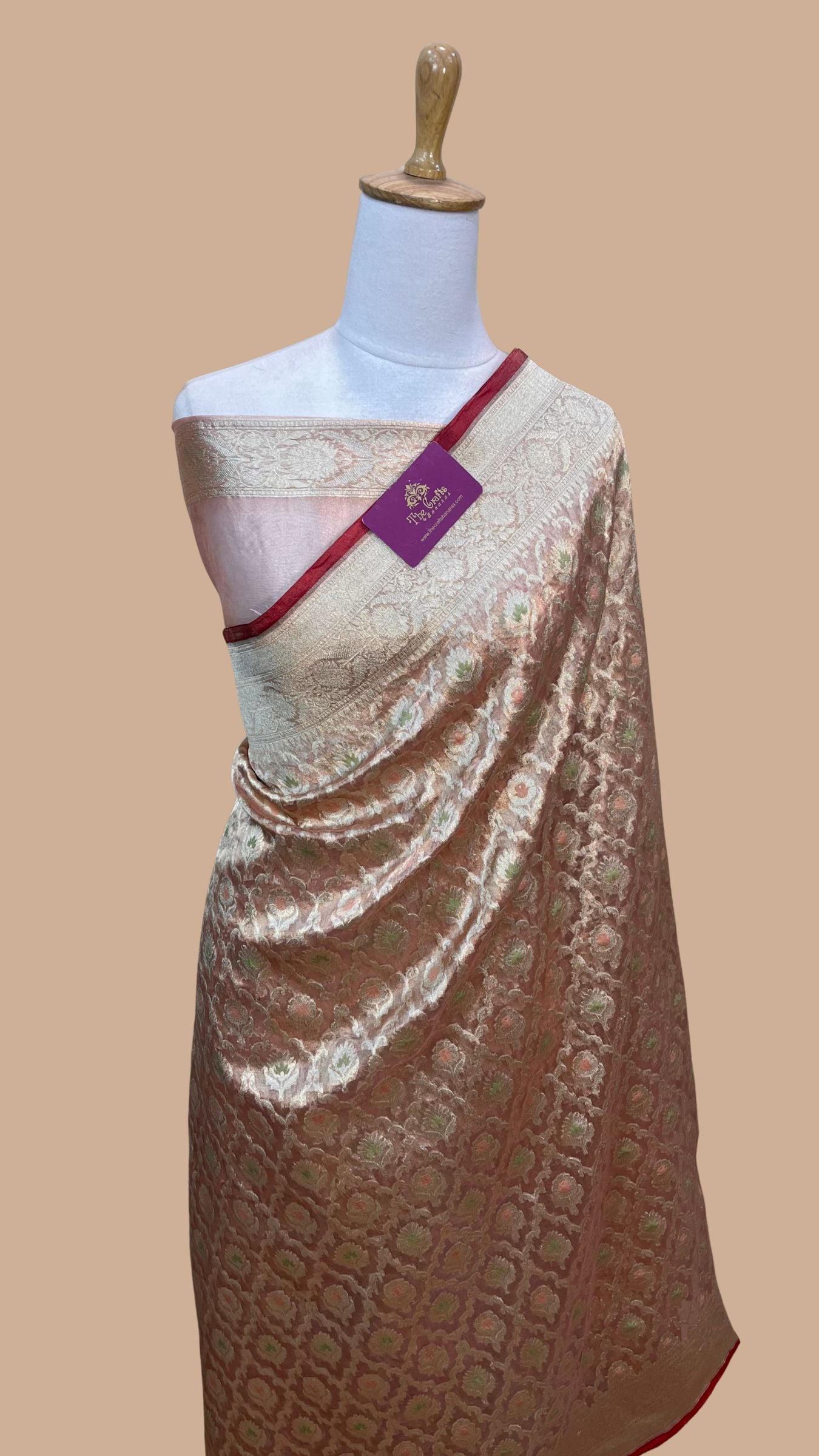 Pure Tissue Silk Handloom Banarasi Saree - Reshmi Zari
