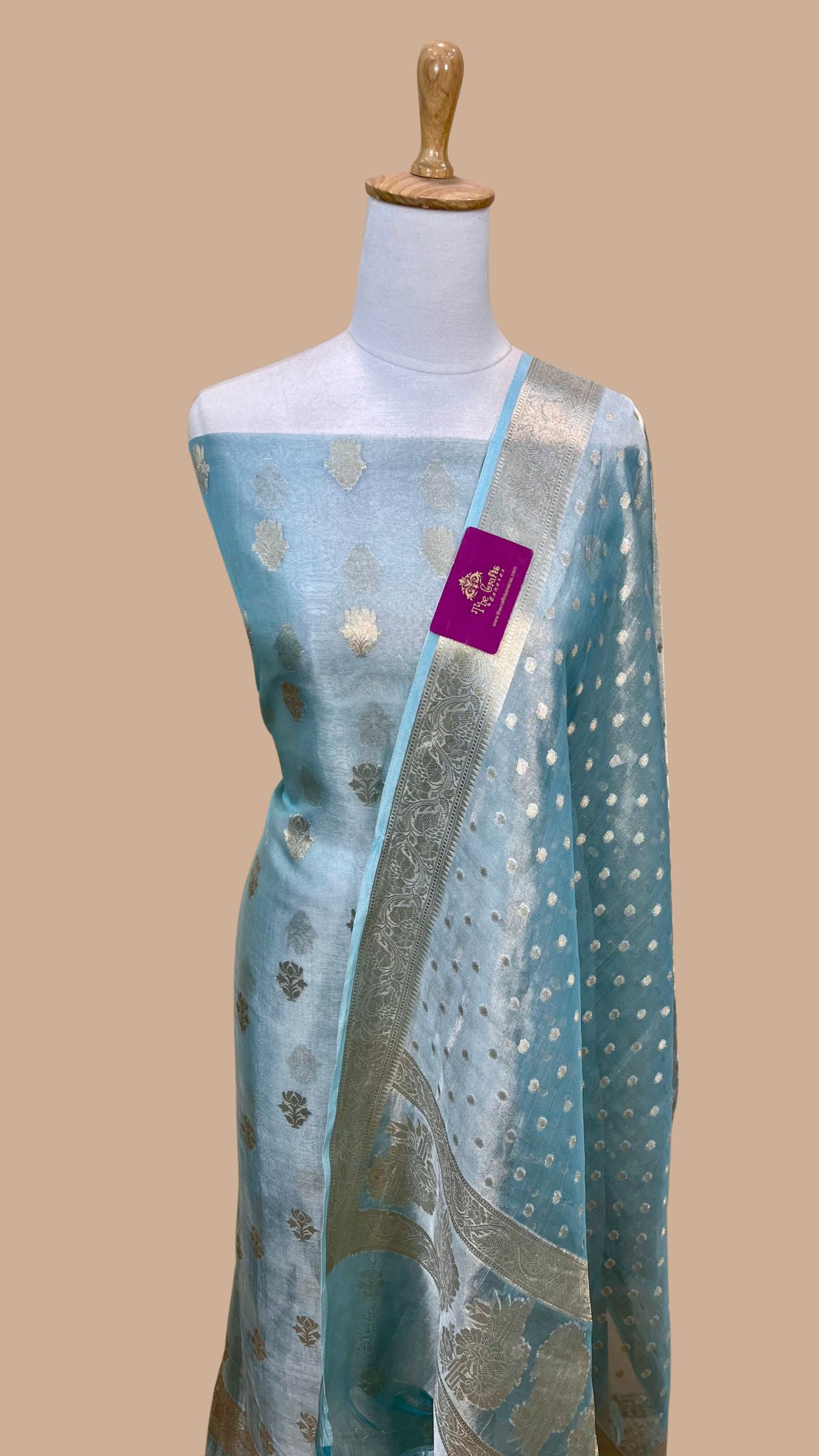Pure Tissue Silk Banarasi Dress Material