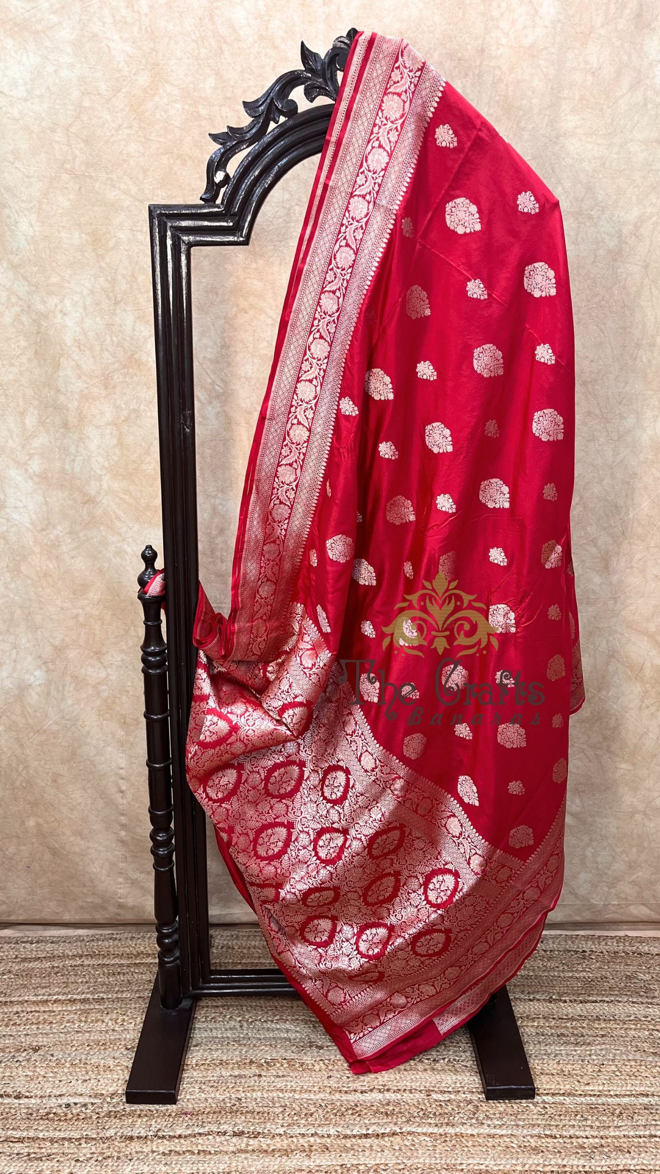 Pure Katan Silk Handloom Banarasi Saree - Jaal work