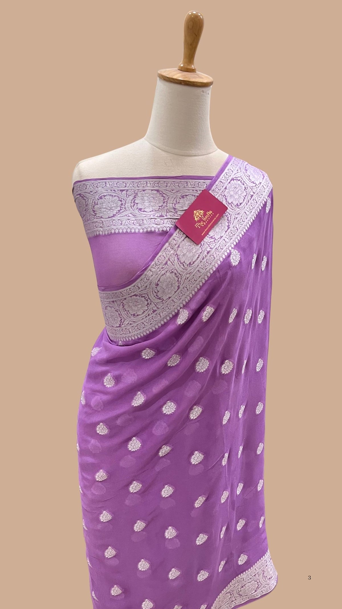 Pure Khaddi Chiffon Banarasi Saree