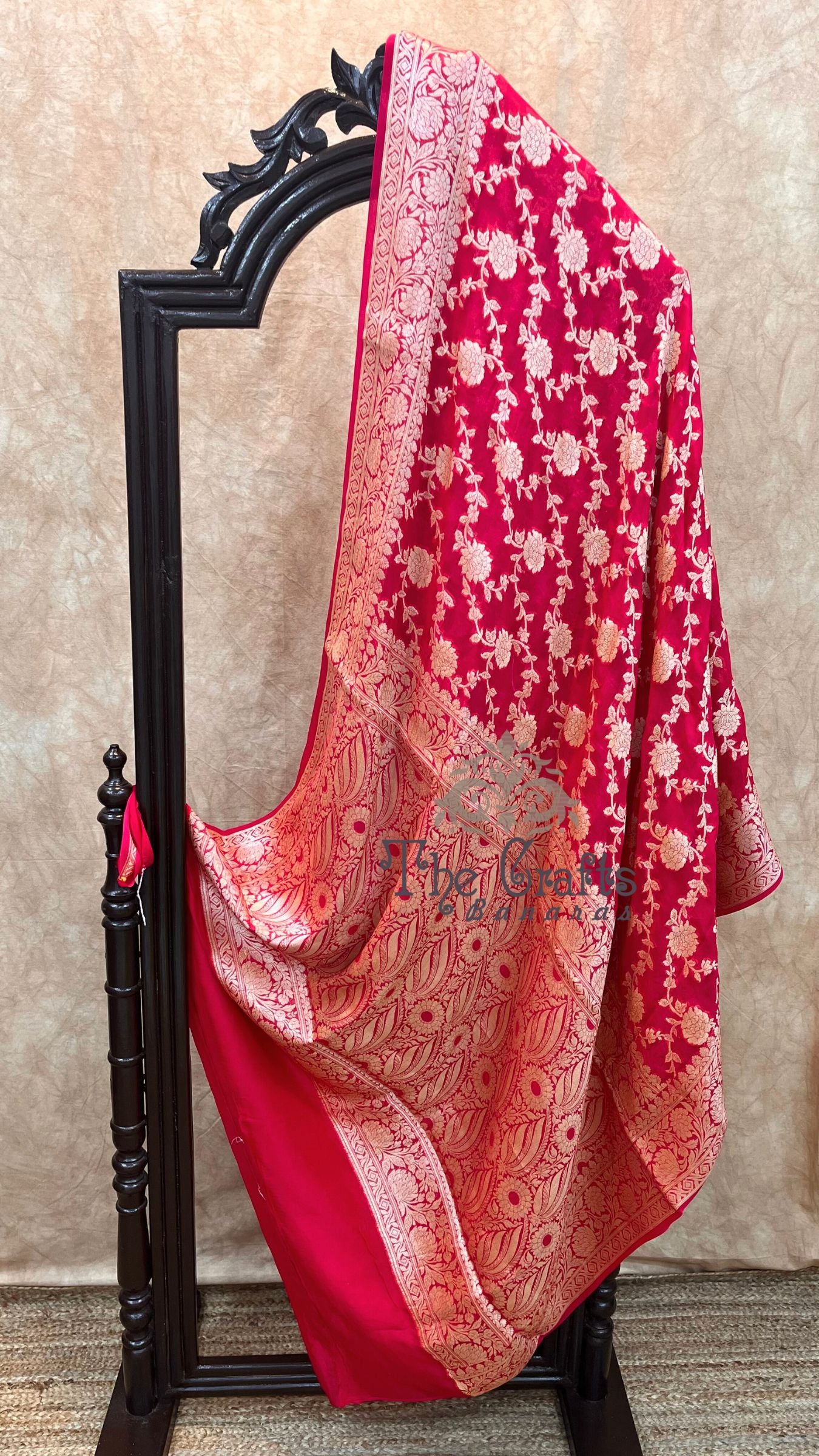 Pure Khaddi Chiffon Banarasi Saree