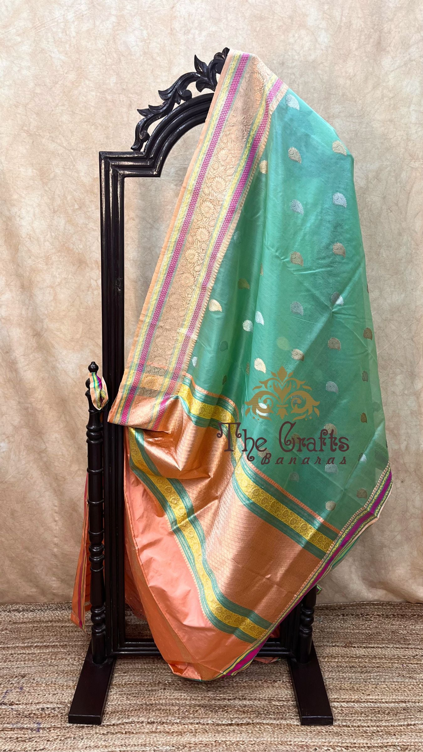 Pure Kora Silk Handloom Banarasi Saree - with sona rupa kadhua motifs