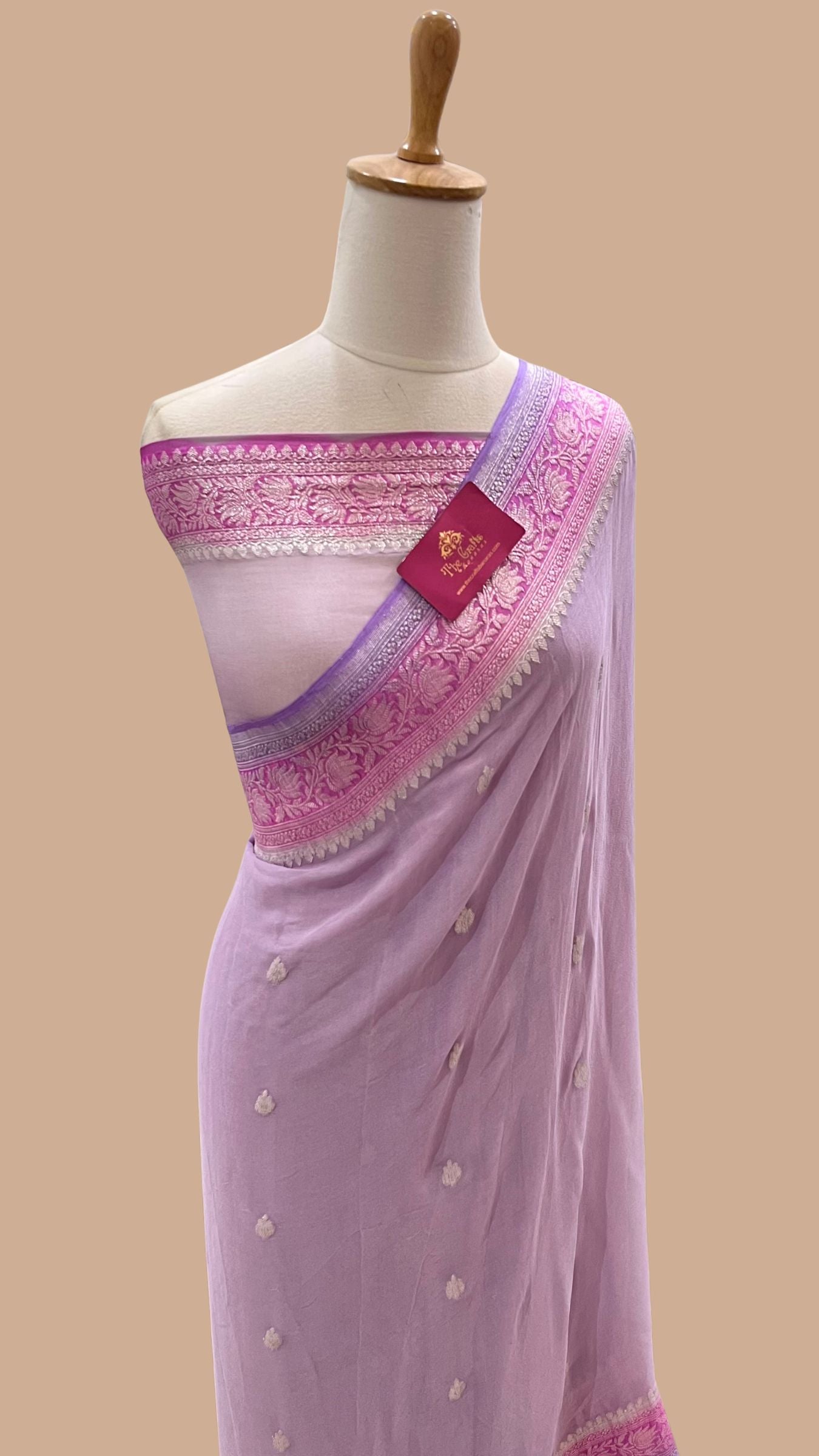 Pure Georgette Handloom Banarasi Saree