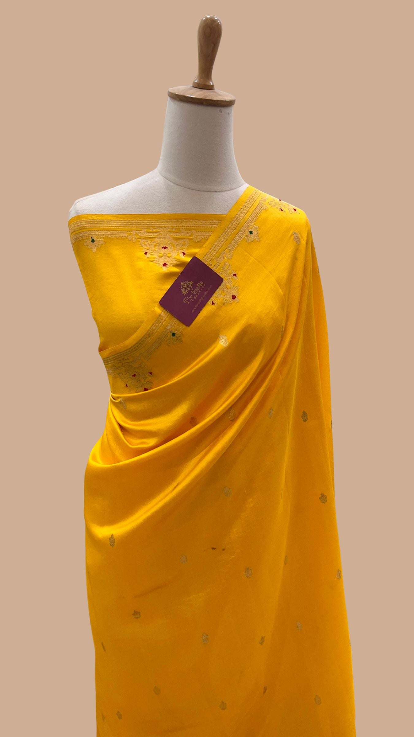Pure Mango Silk Handloom Banarasi Saree - Meenakari