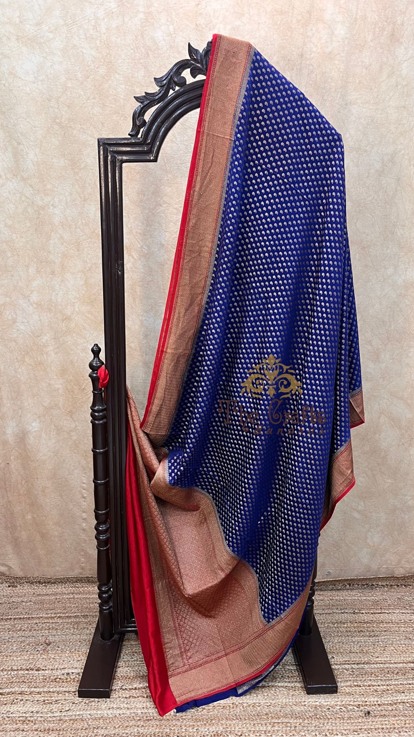 Pure Crepe Georgette Banarasi Saree - Antique Zari