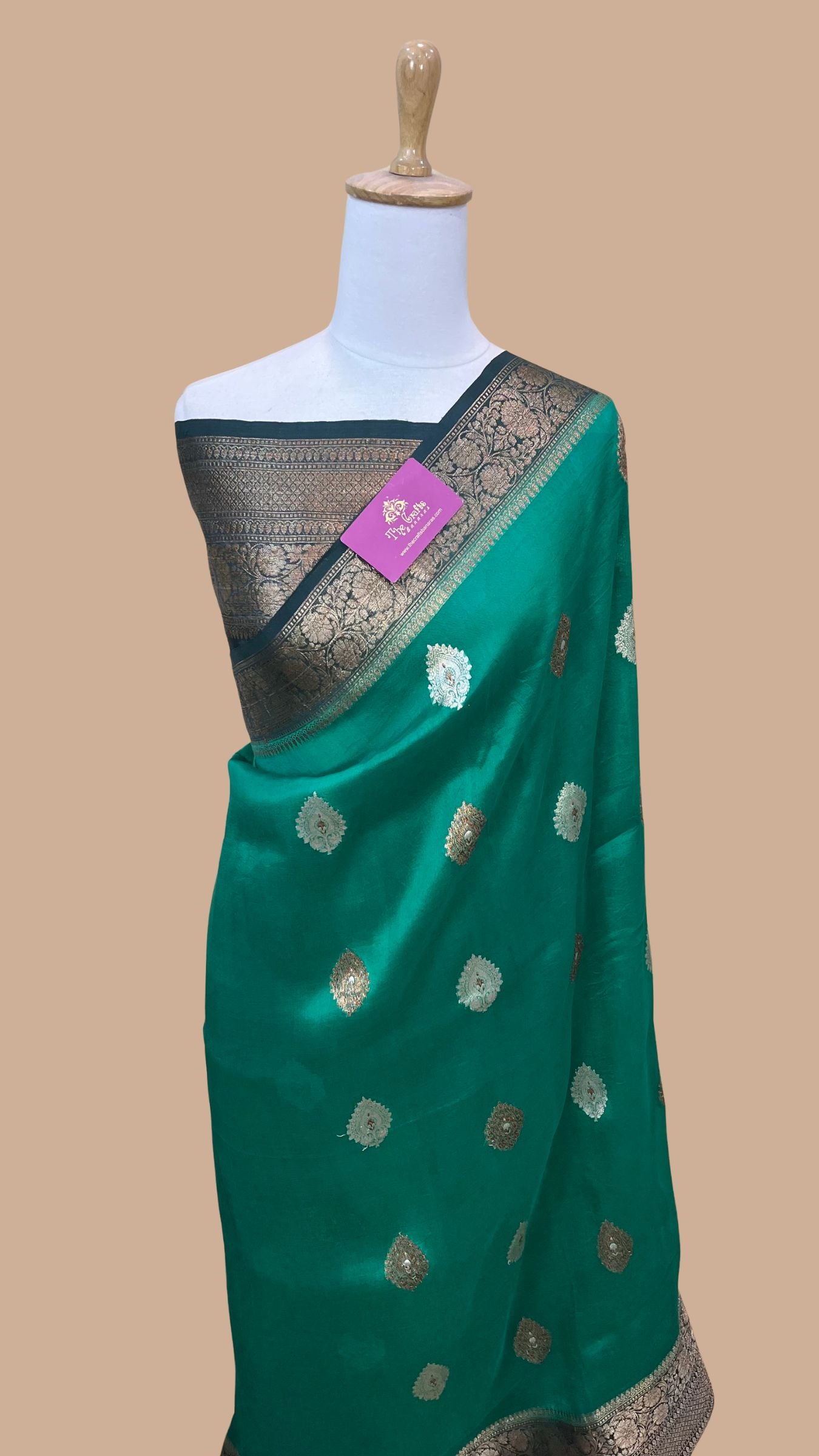 Pure Kora Silk Handloom Banarasi Saree