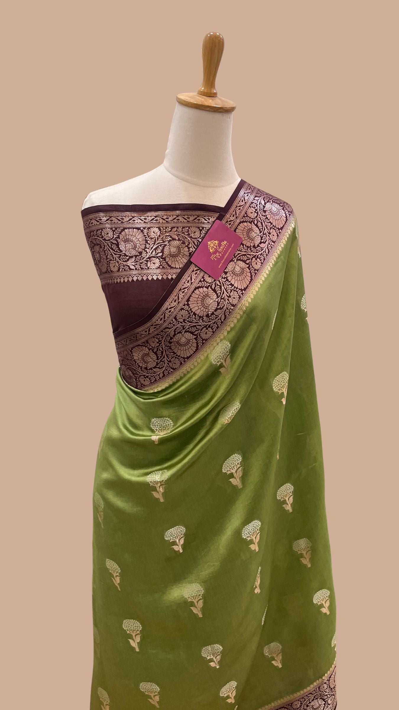 Pure Mango Silk Banarasi Saree