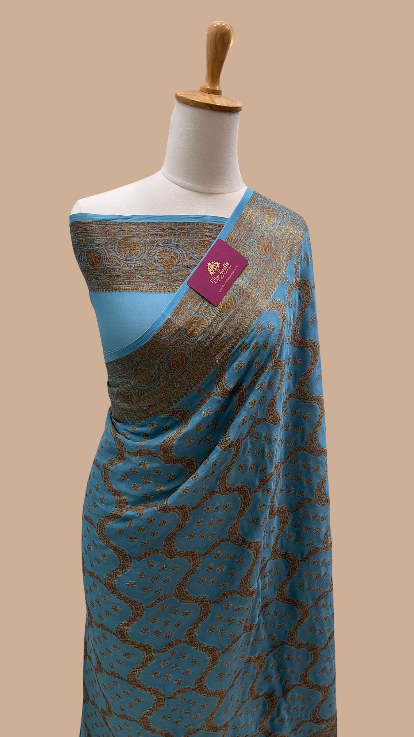 Pure Khaddi Chiffon Banarasi Saree