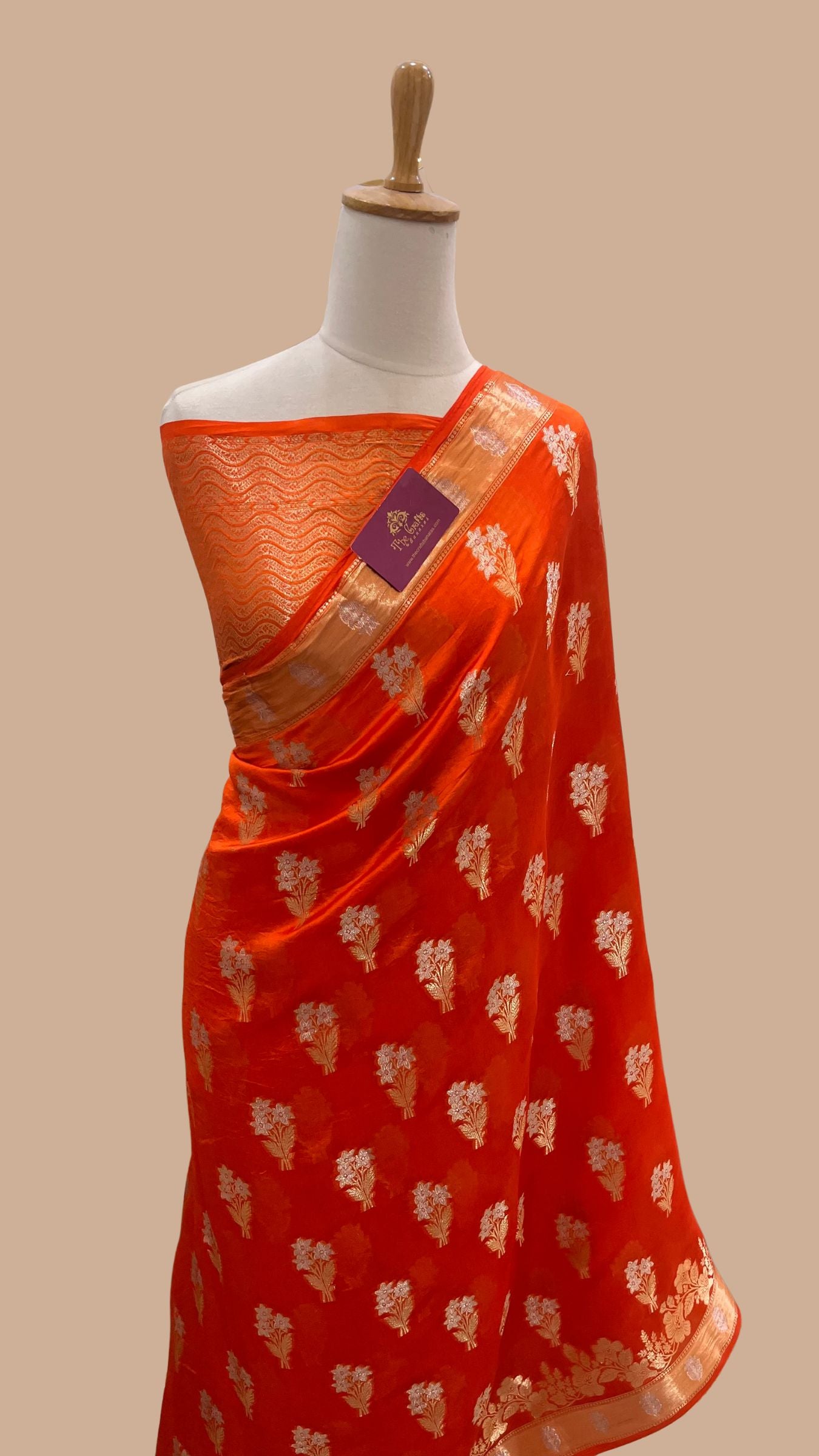 Pure Mango Silk Banarasi Saree