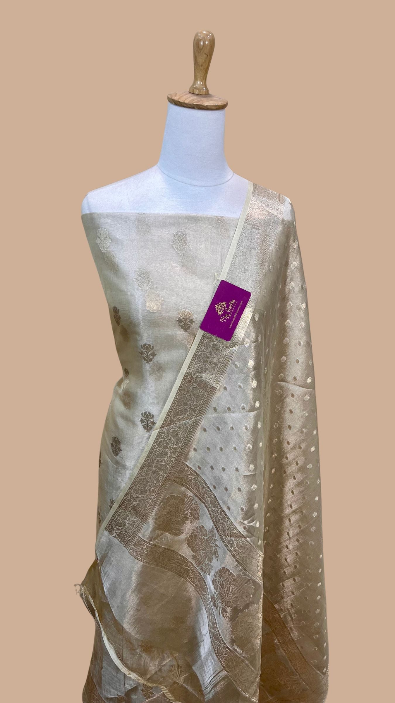 Pure Tissue Silk Banarasi Dress Material