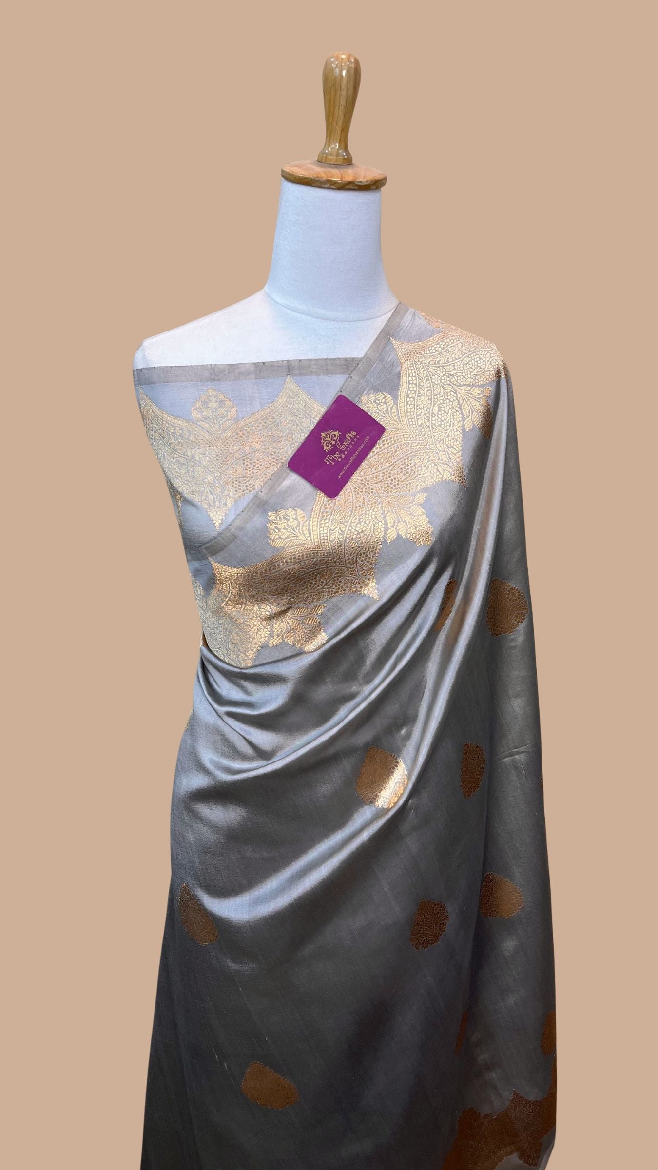 Pure  Mango Silk Handloom Banarasi Saree