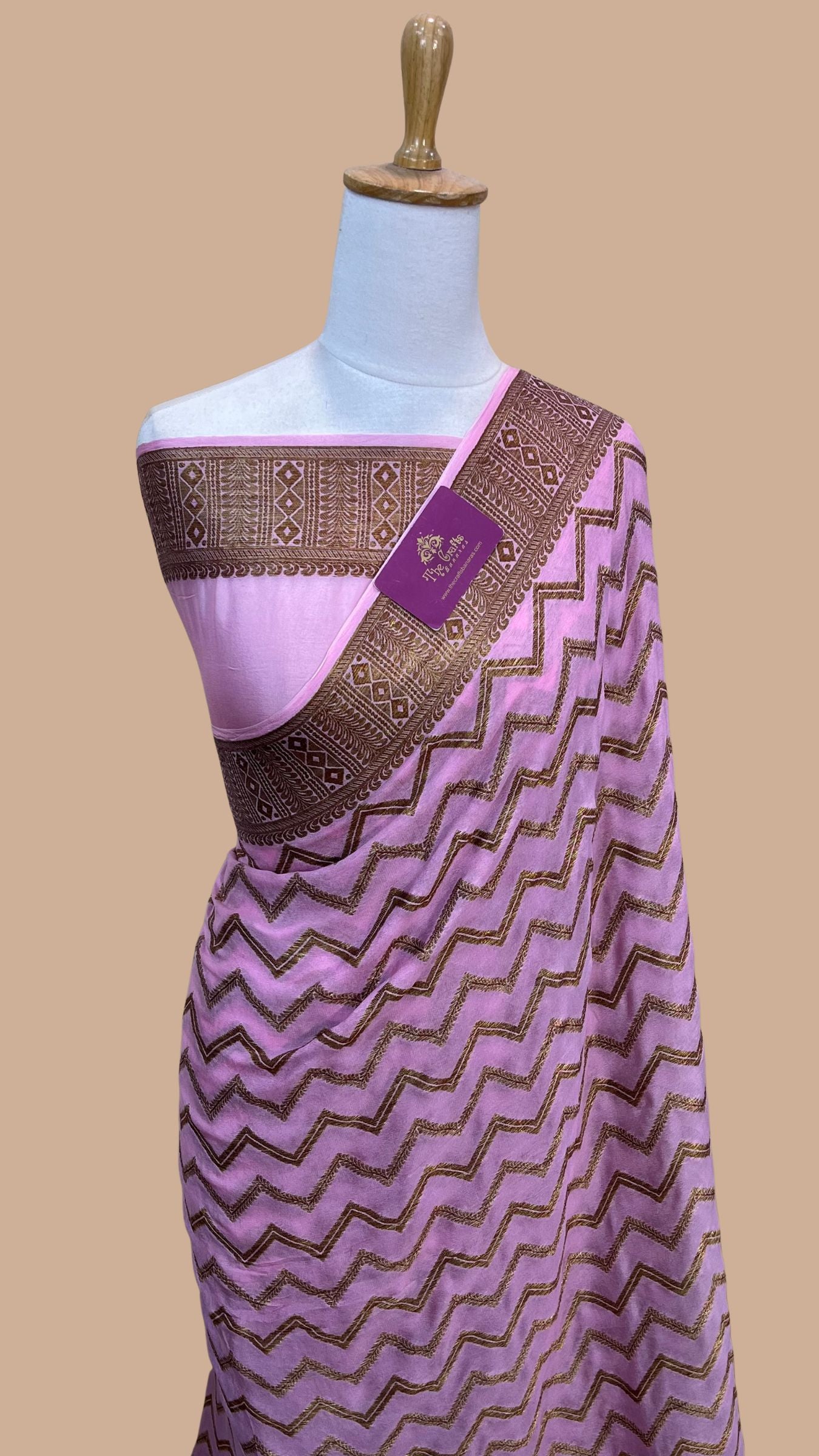 Pure Khaddi Chiffon Banarasi Saree