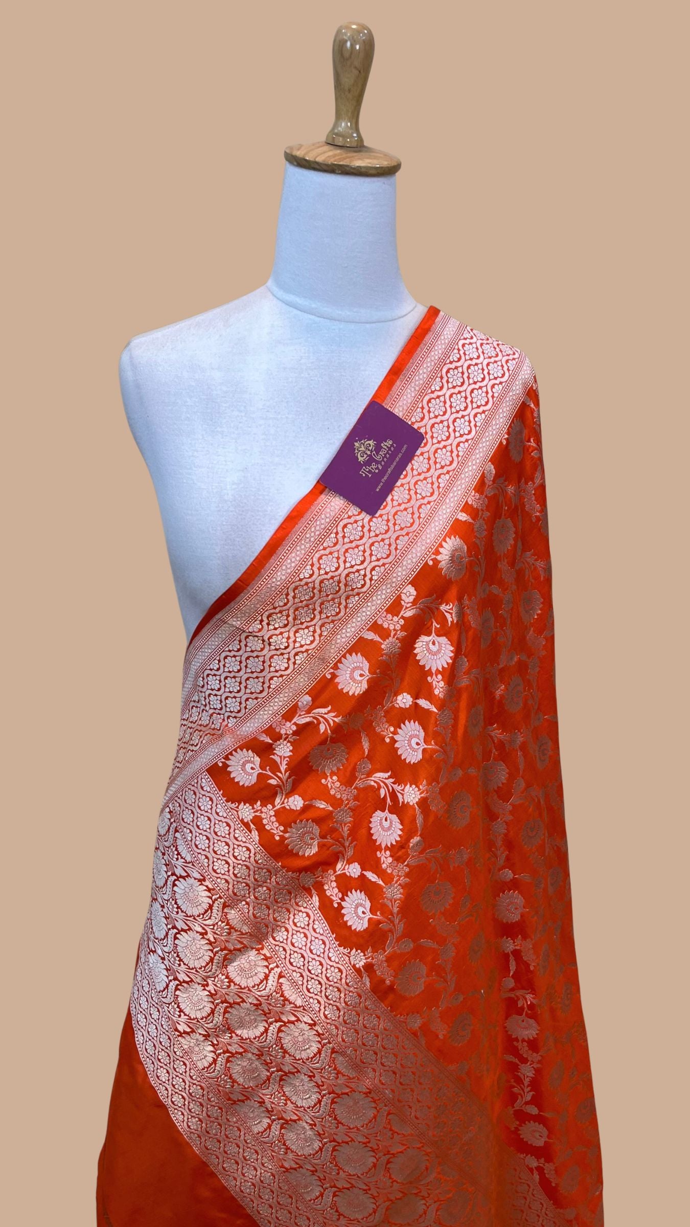 Pure Katan Silk Banarasi Handloom Dupatta
