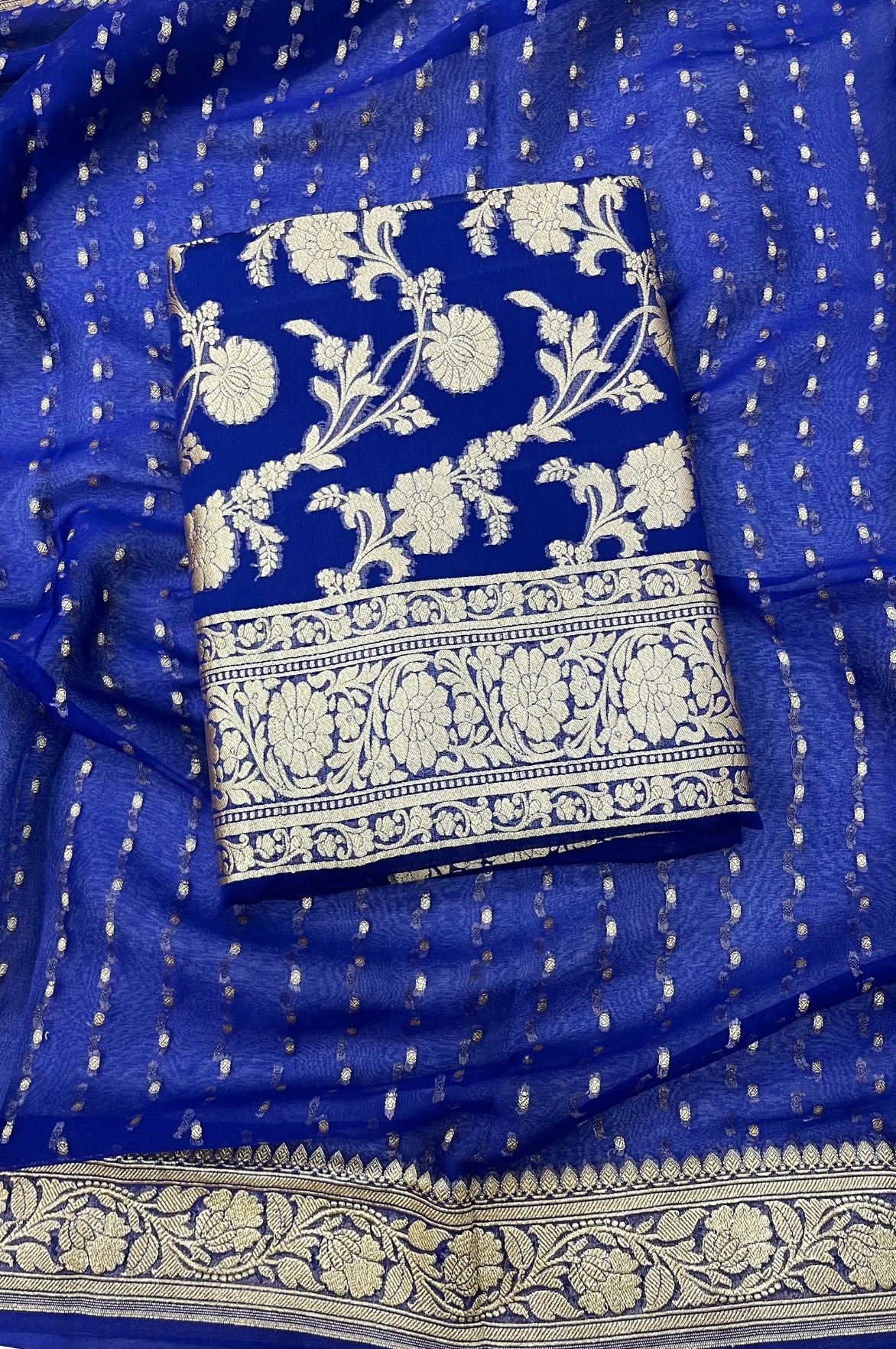 Khaddi Georgette Banarasi Dress Material