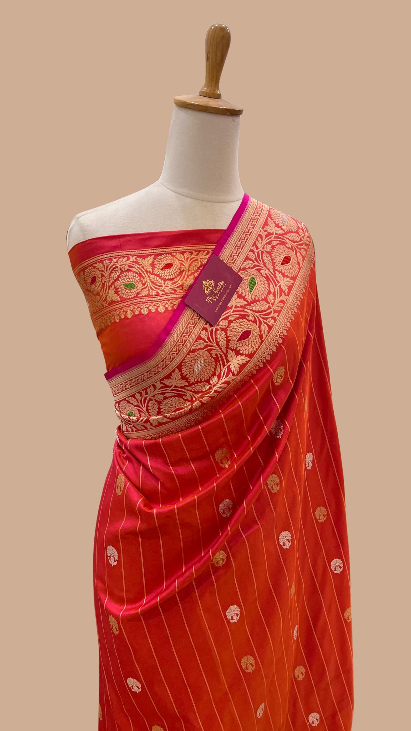 Pure Katan Silk Handloom Banarasi Saree - with Sona Rupa kadhua motifs