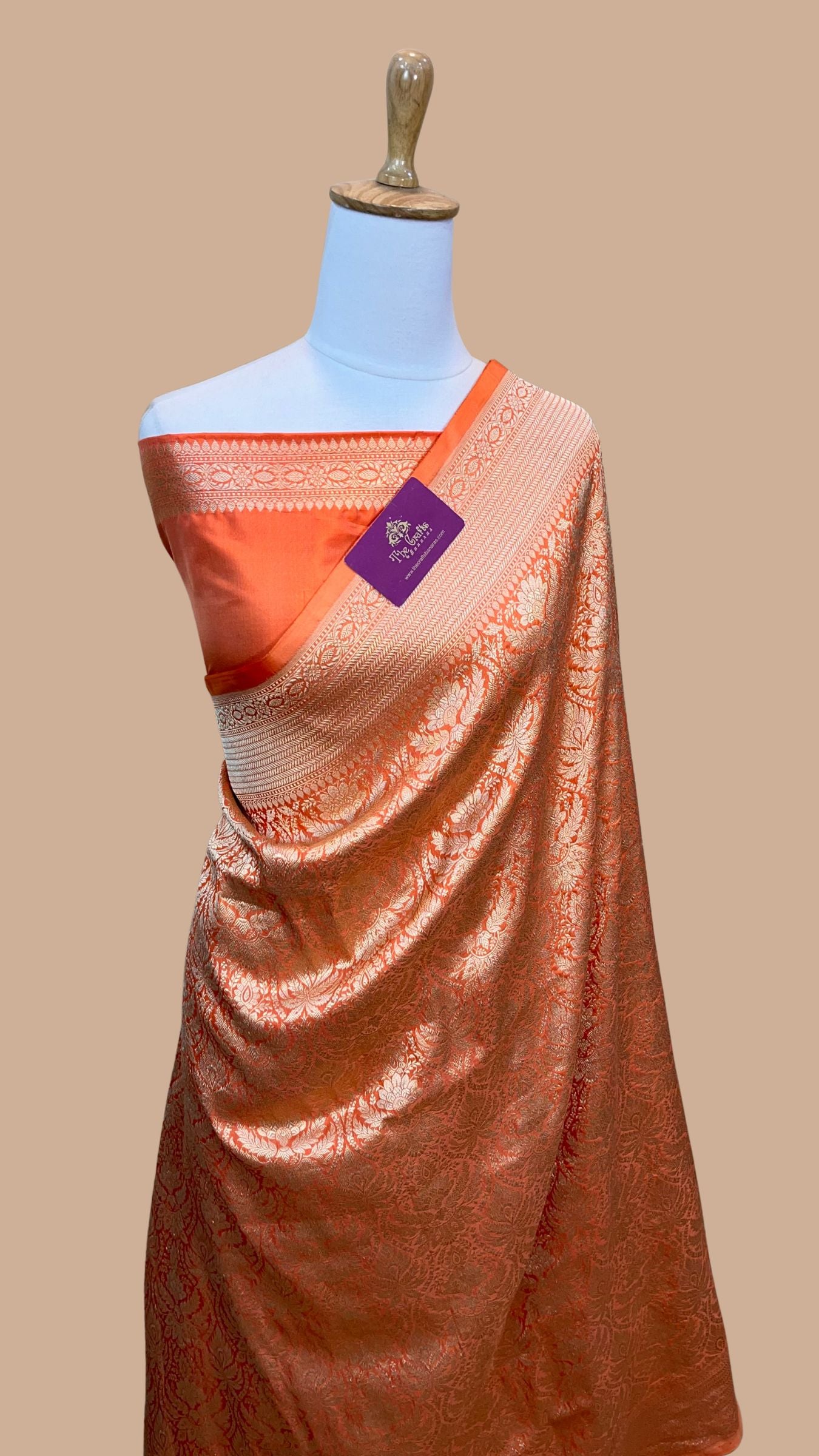 Pure Katan Silk Handloom Banarasi Saree - Tanchui Brocade