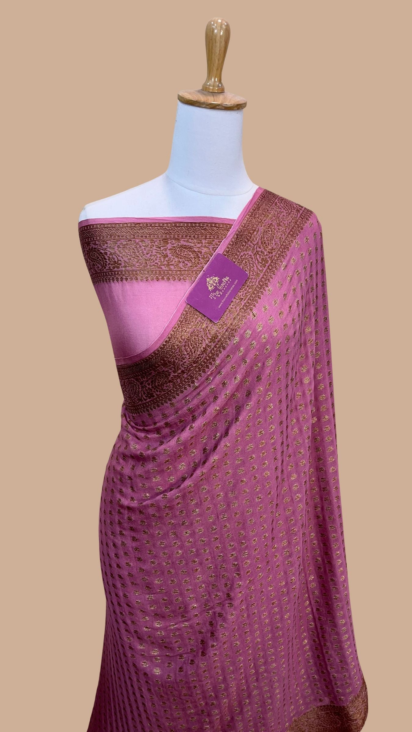 Pure Khaddi Chiffon Banarasi Saree