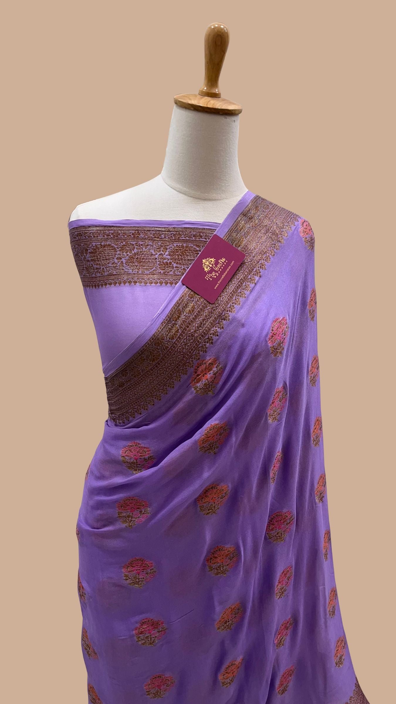 Pure Khaddi Chiffon Banarasi Saree