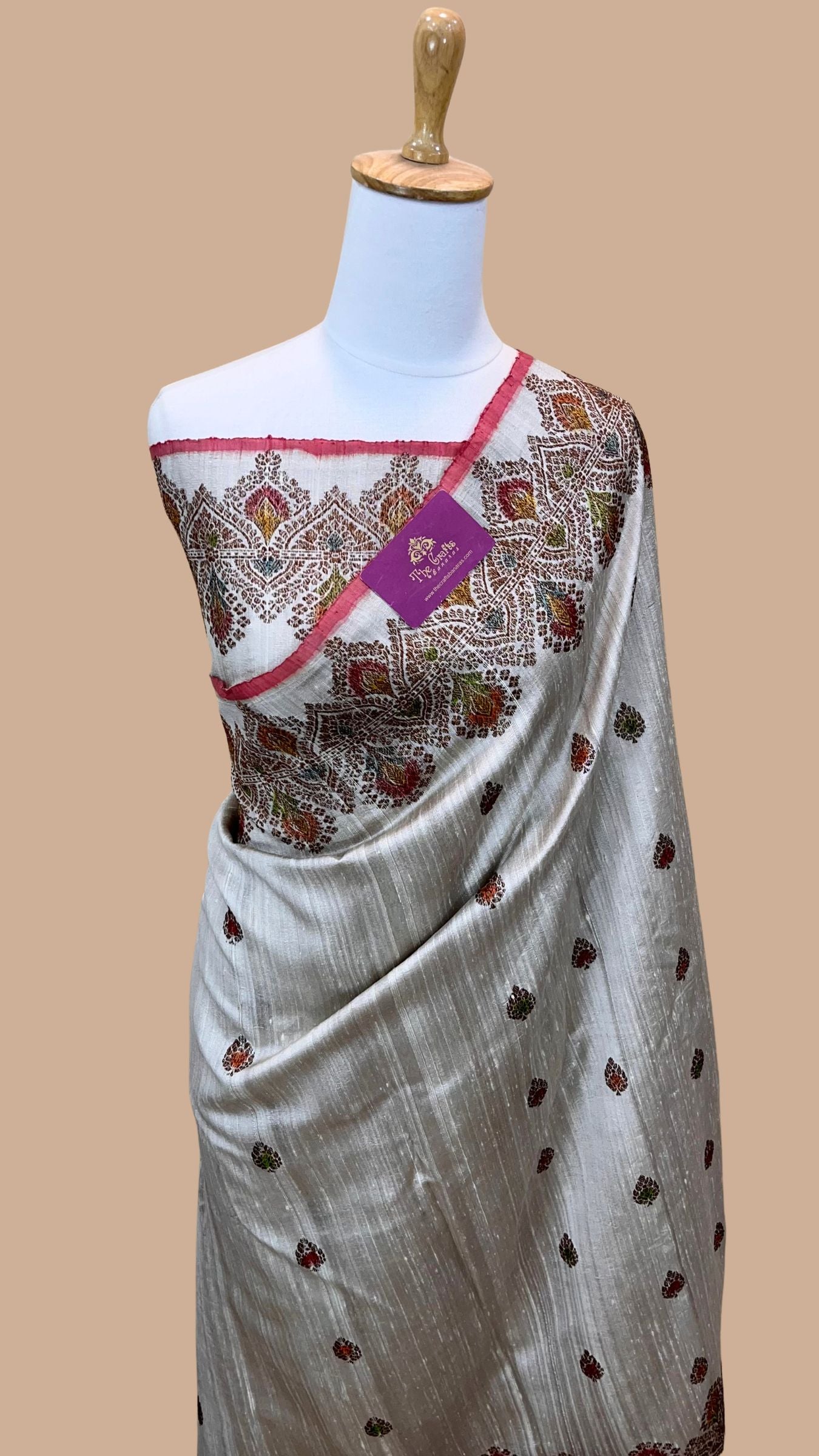 Pure Raw Silk Handloom Banarasi Saree