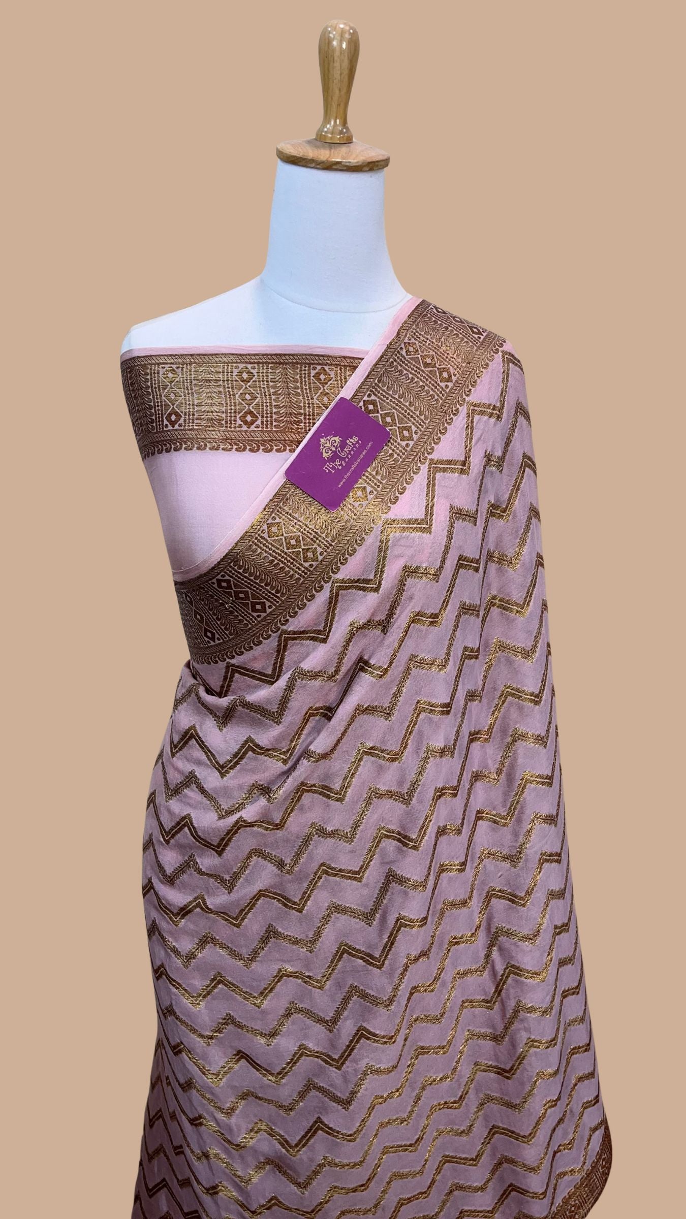 Pure Khaddi Chiffon Banarasi Saree