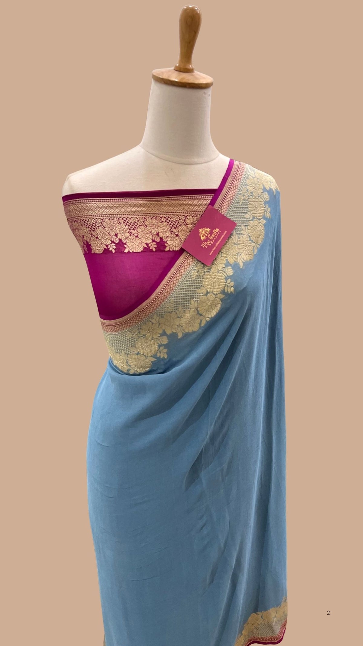 Khaddi Georgette Handloom Banarasi Saree