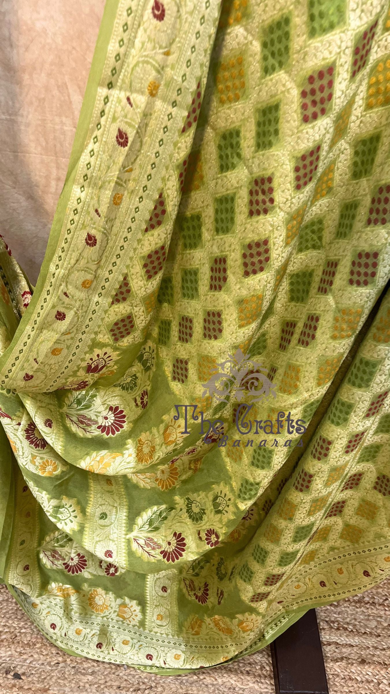 Pure Khaddi Chiffon Banarasi Saree