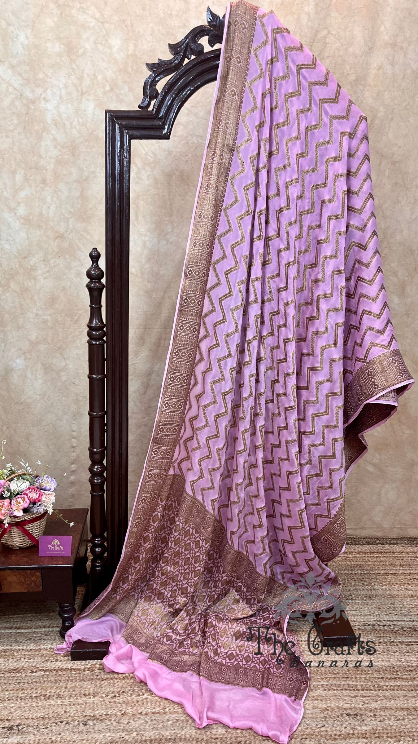 Pure Khaddi Chiffon Banarasi Saree