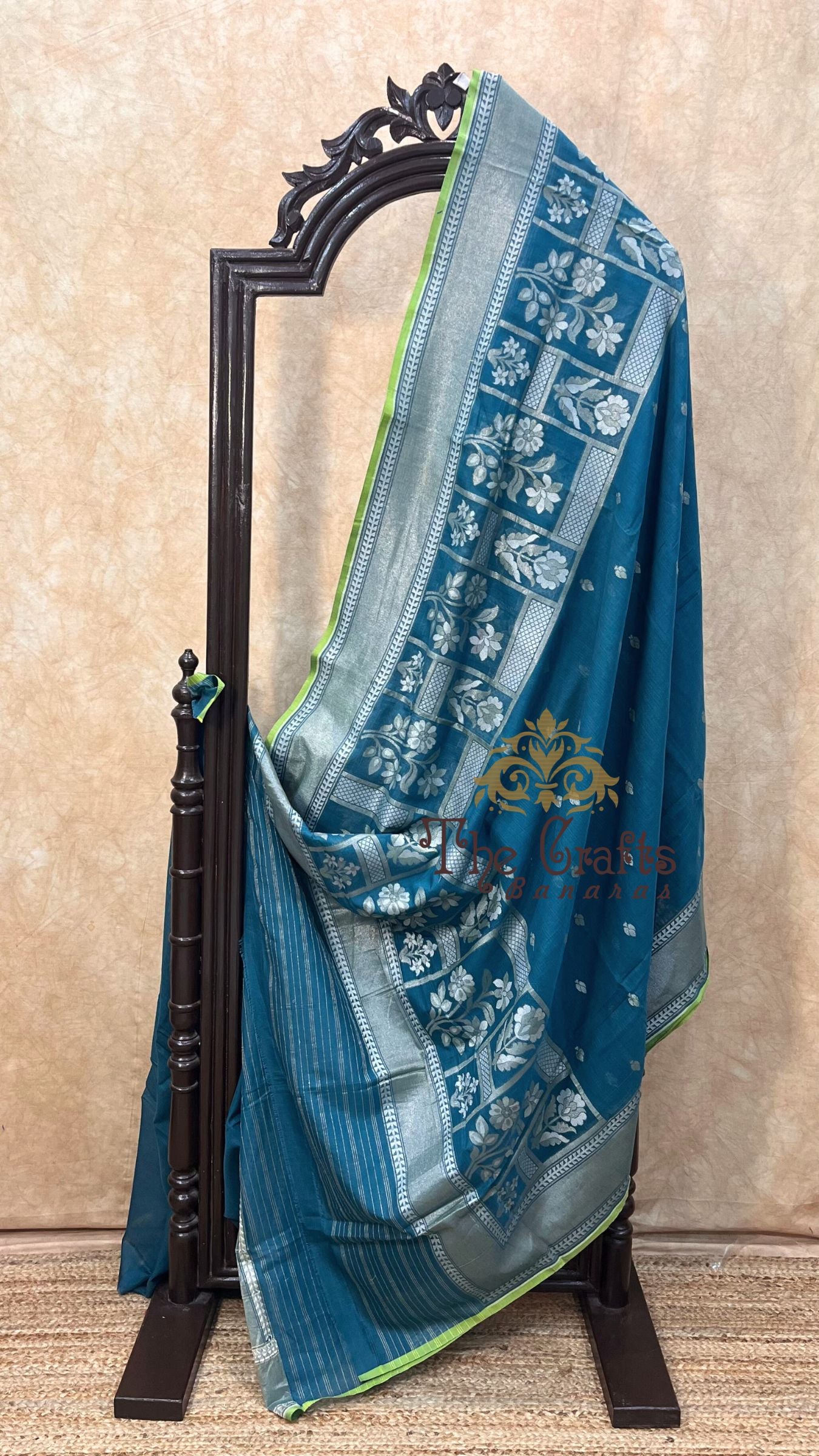 Pure Ektara Cotton Jamdani Banarasi Saree - Alfi