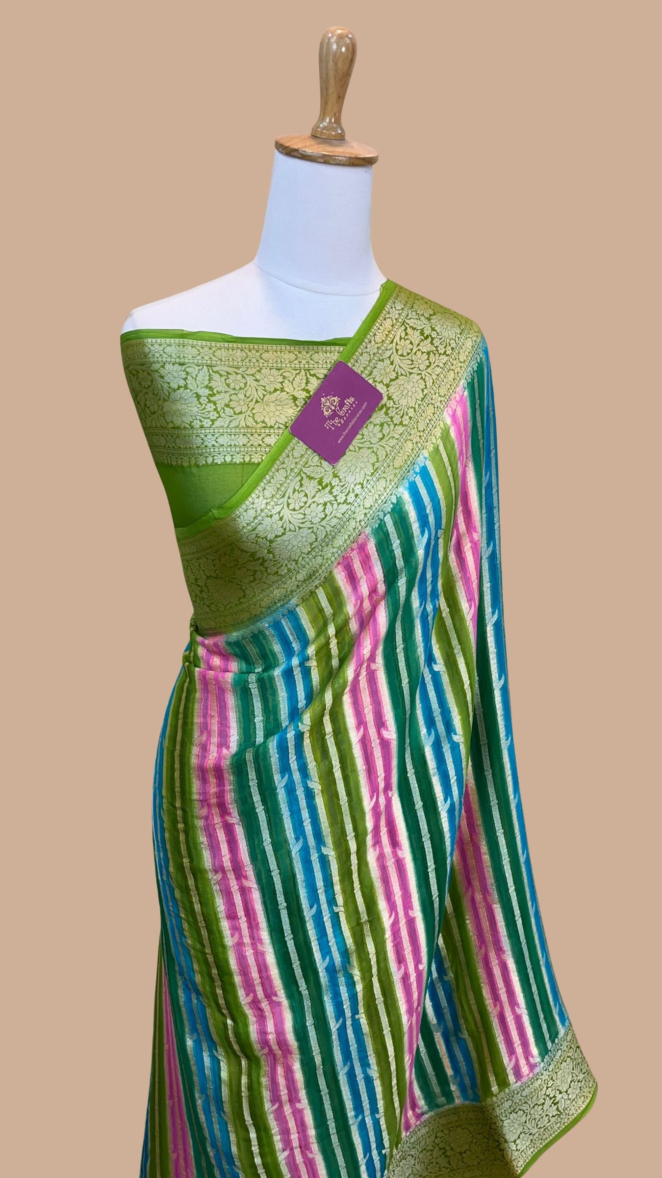 Pure Khaddi Chiffon Banarasi Saree