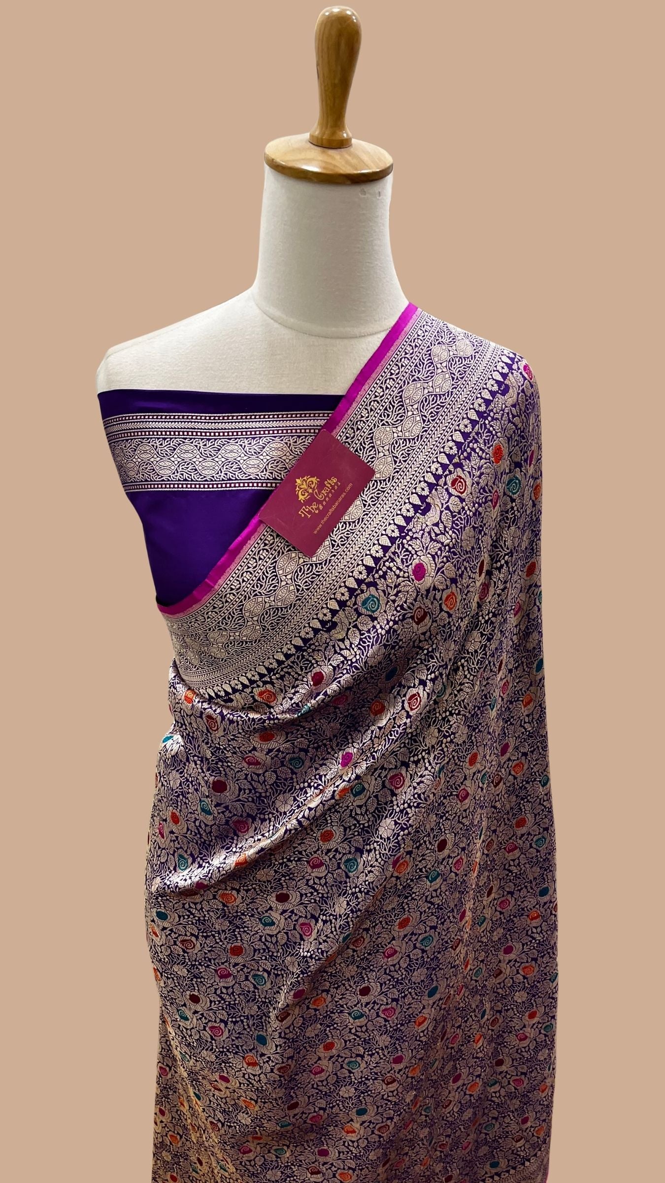 Pure Katan Silk Handloom Banarasi Saree - Kadhua Brocade Tilfi Meena