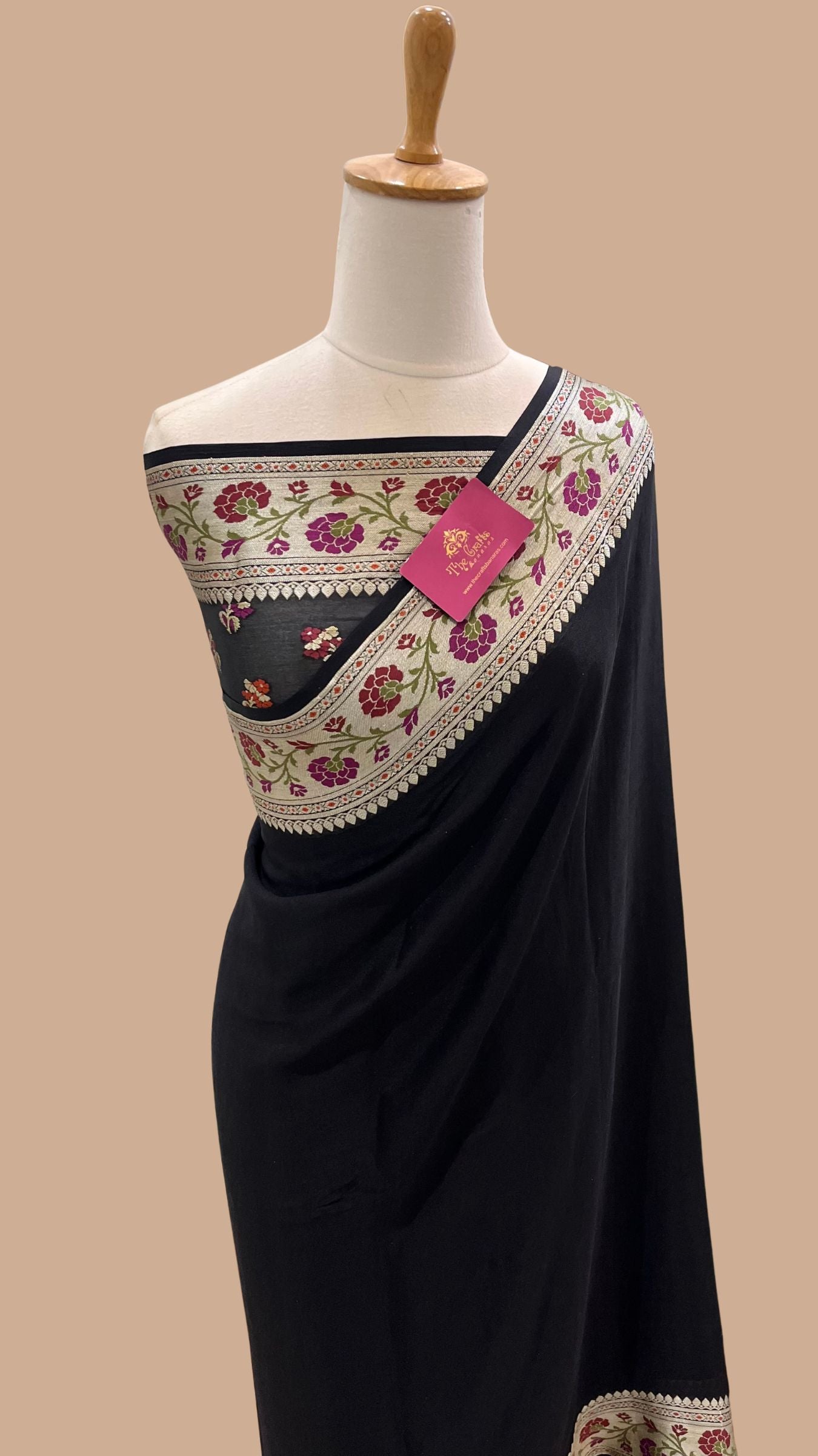 Pure Khaddi Chiffon Banarasi Saree