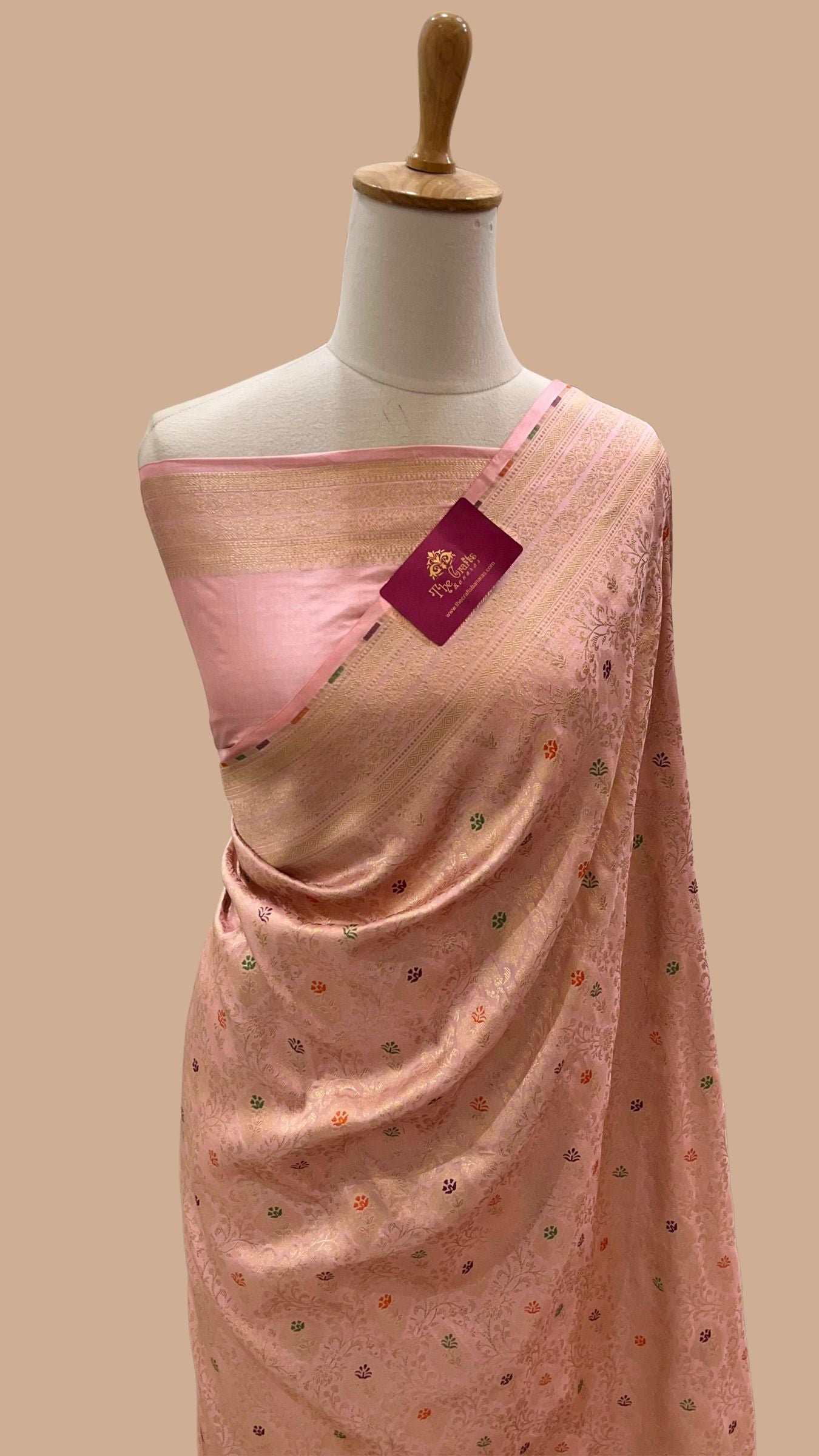 Pure Katan Silk Handloom Banarasi Saree - Tanchui Brocade Meenakari