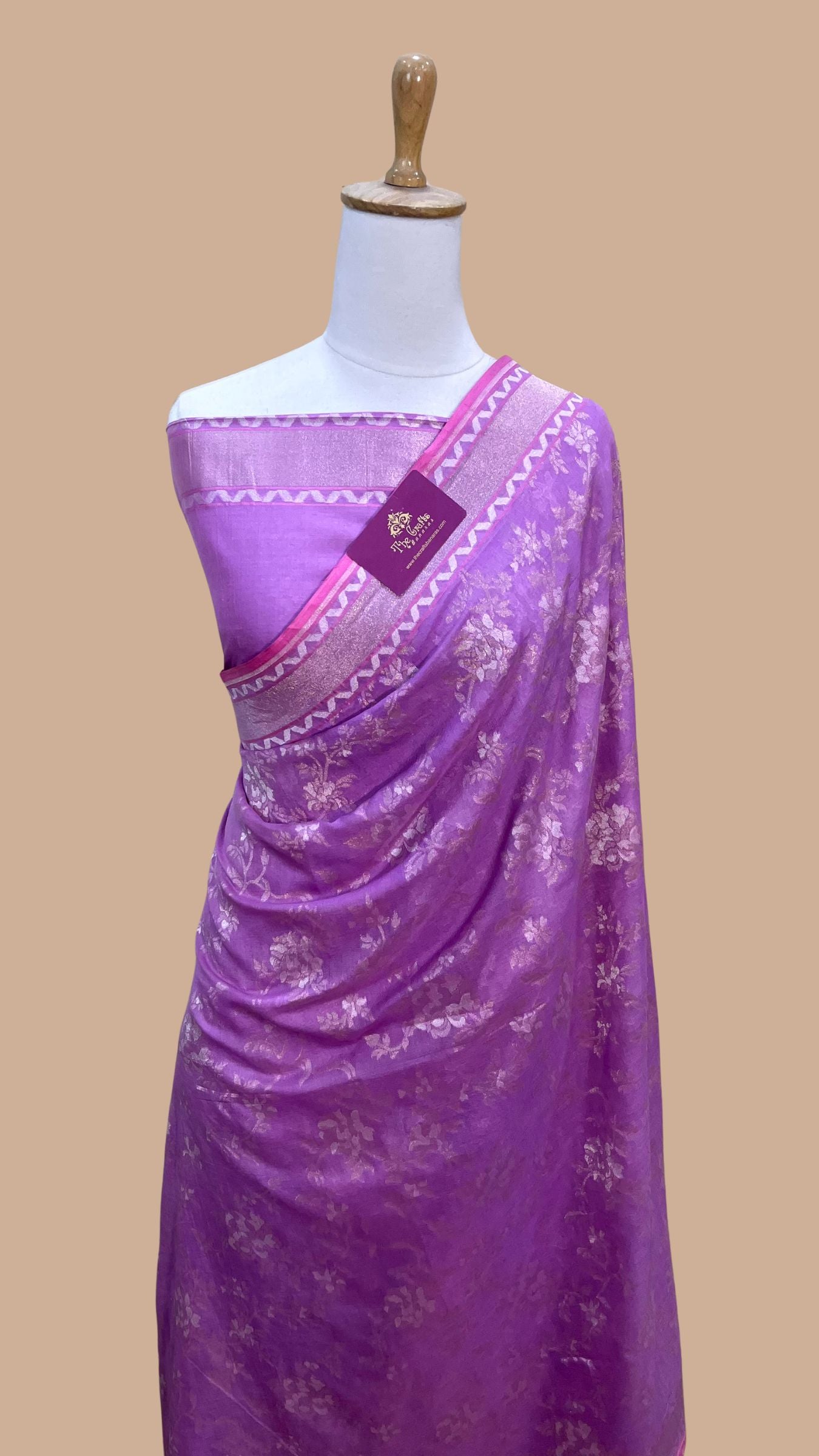 Pure Ektara Cotton Jamdani Banarasi Saree - Alfi
