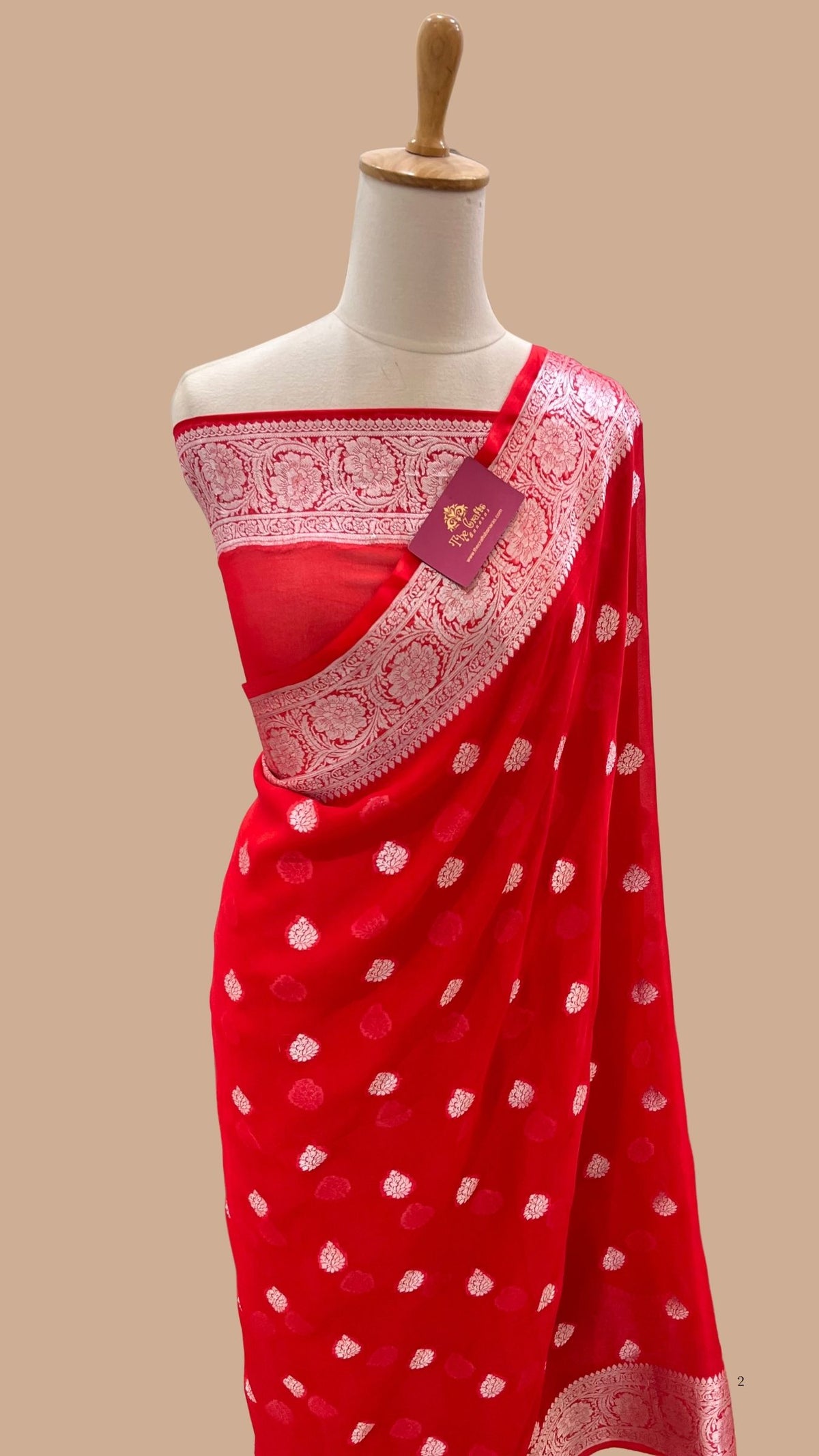 Pure Khaddi Chiffon Banarasi Saree