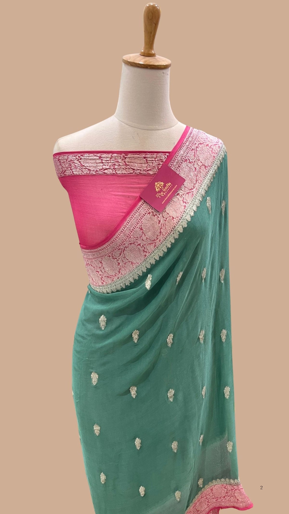 Pure Georgette Handloom Banarasi Saree