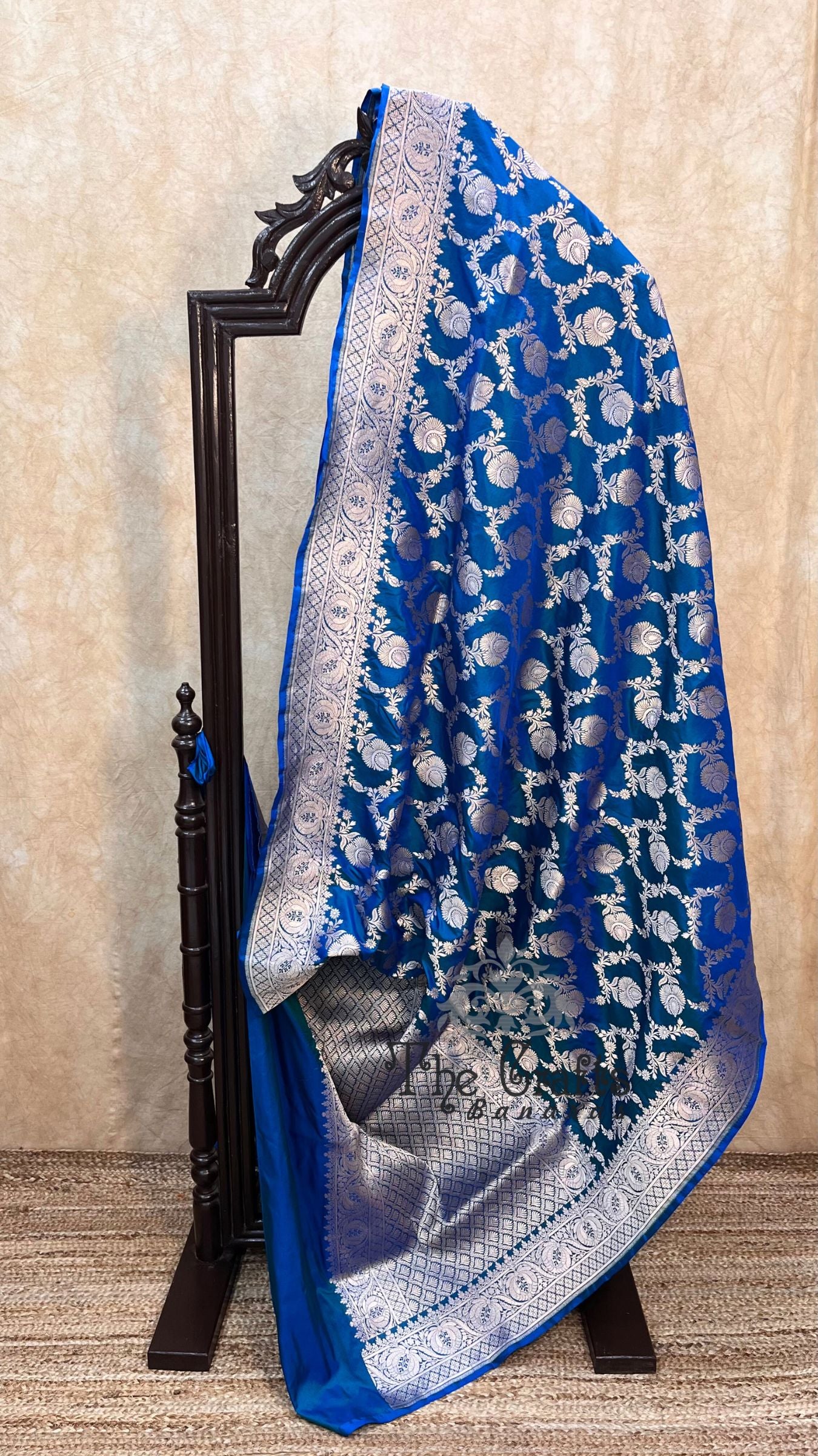 Pure Katan Silk Handloom Banarasi Saree - Jaal work