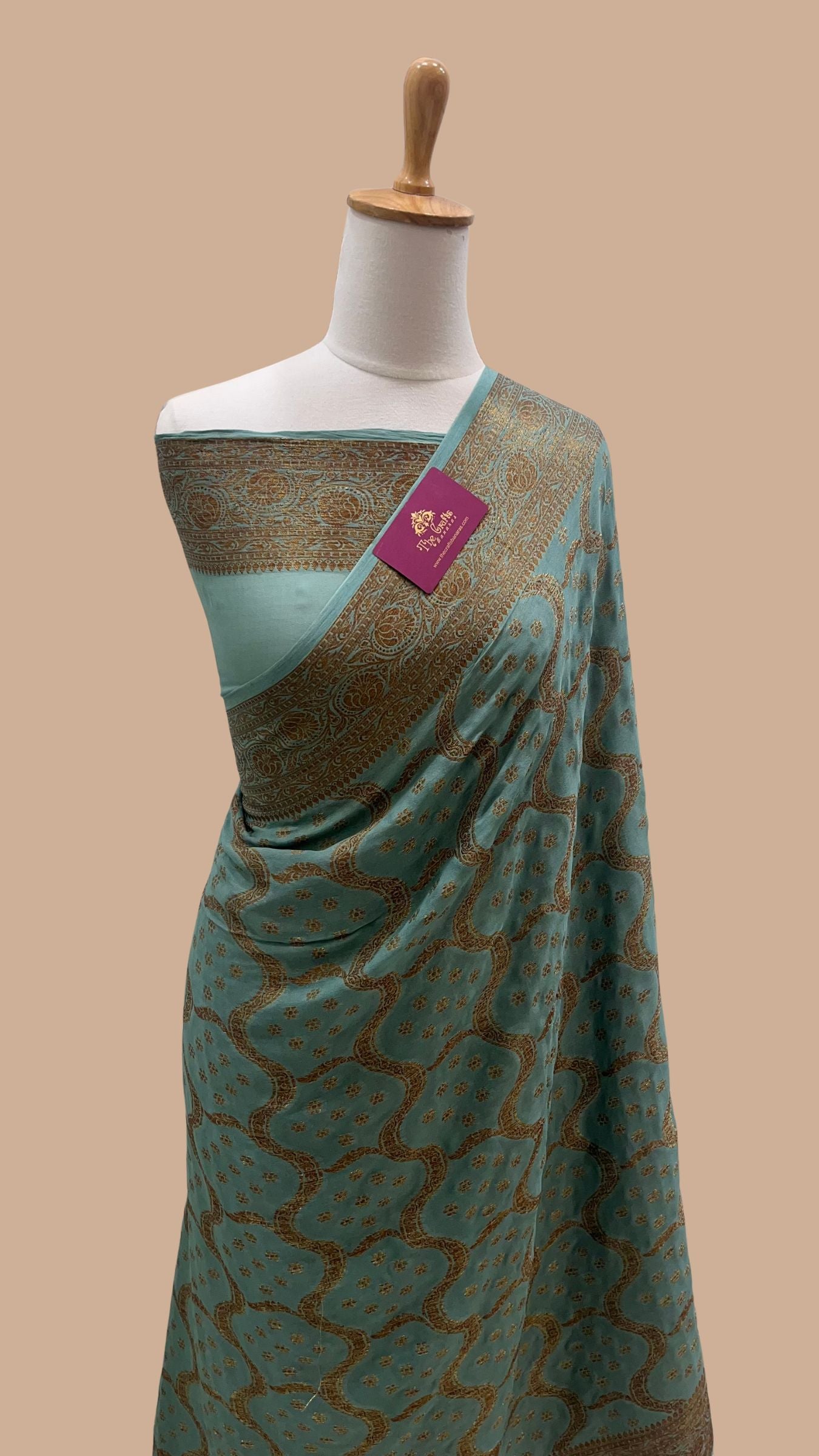 Pure Khaddi Chiffon Banarasi Saree
