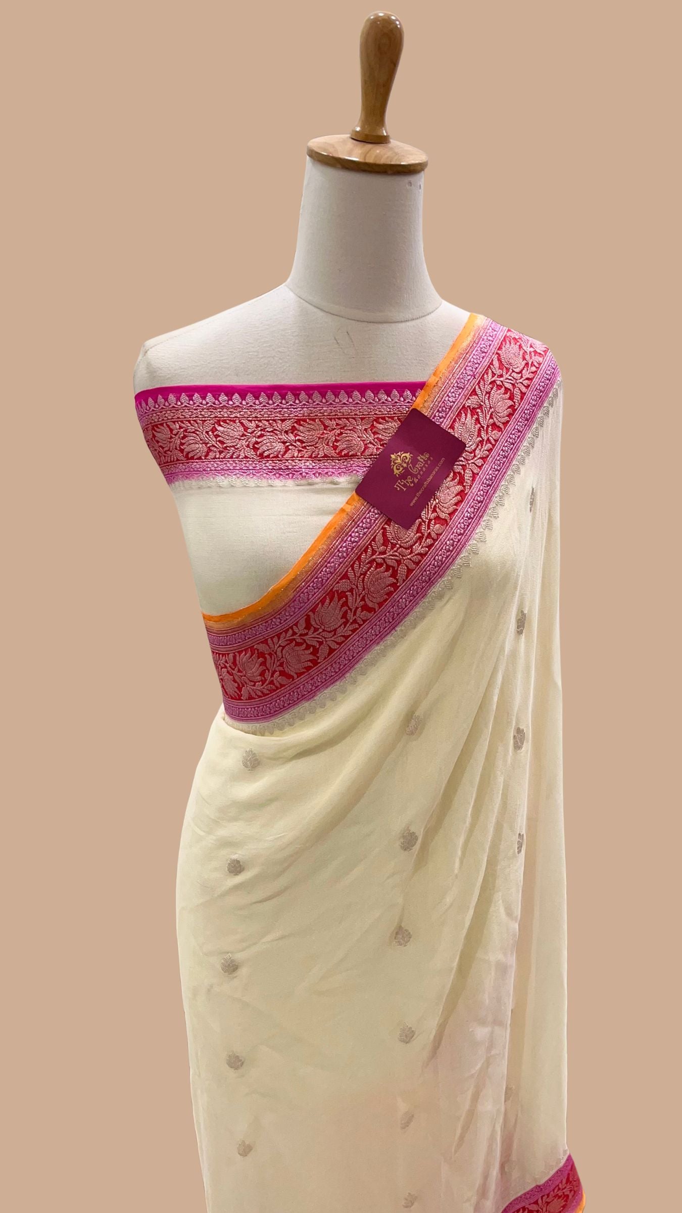 Pure Georgette Handloom Banarasi Saree