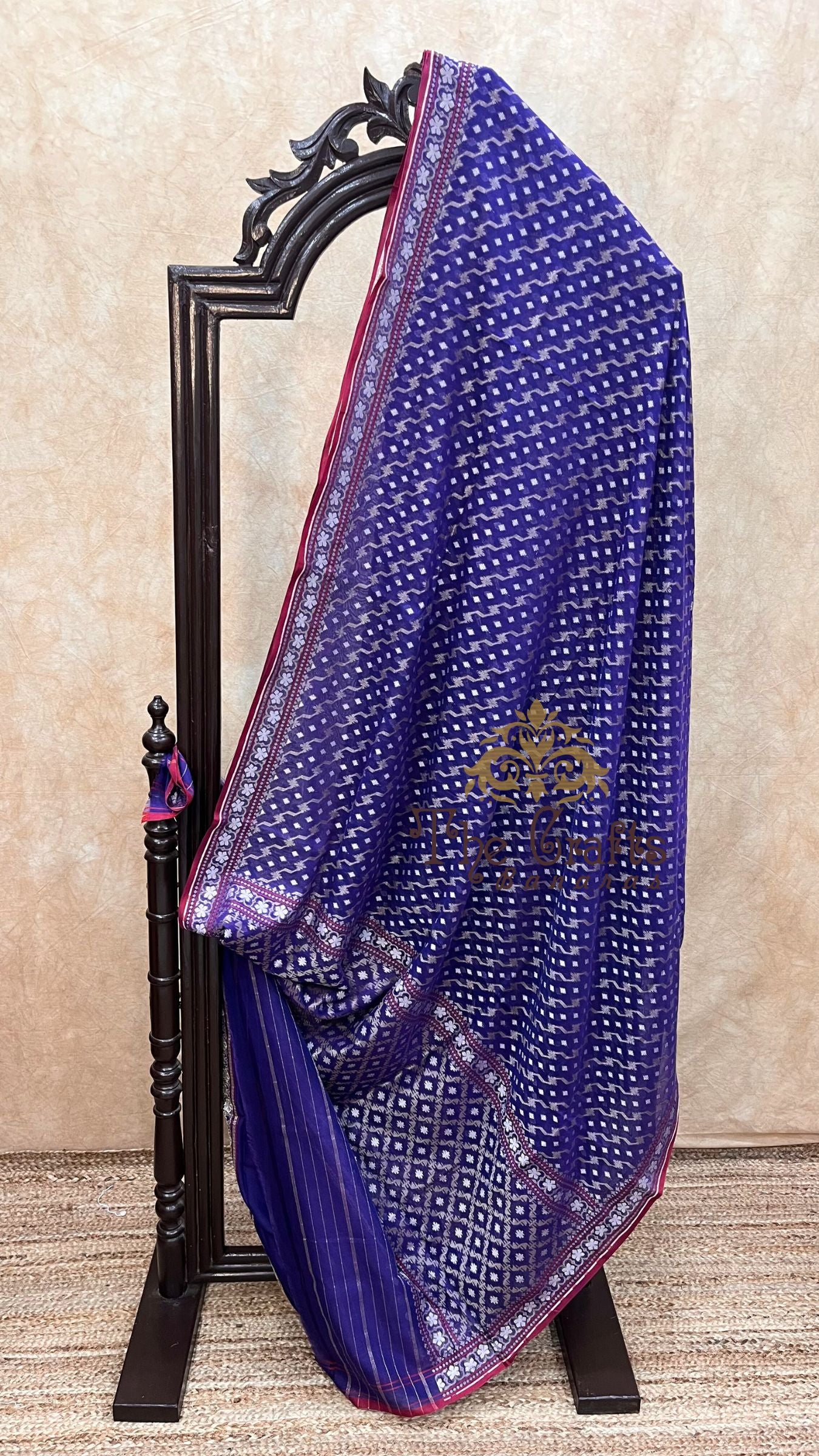 Pure Ektara Cotton Jamdani Banarasi Saree - Alfi