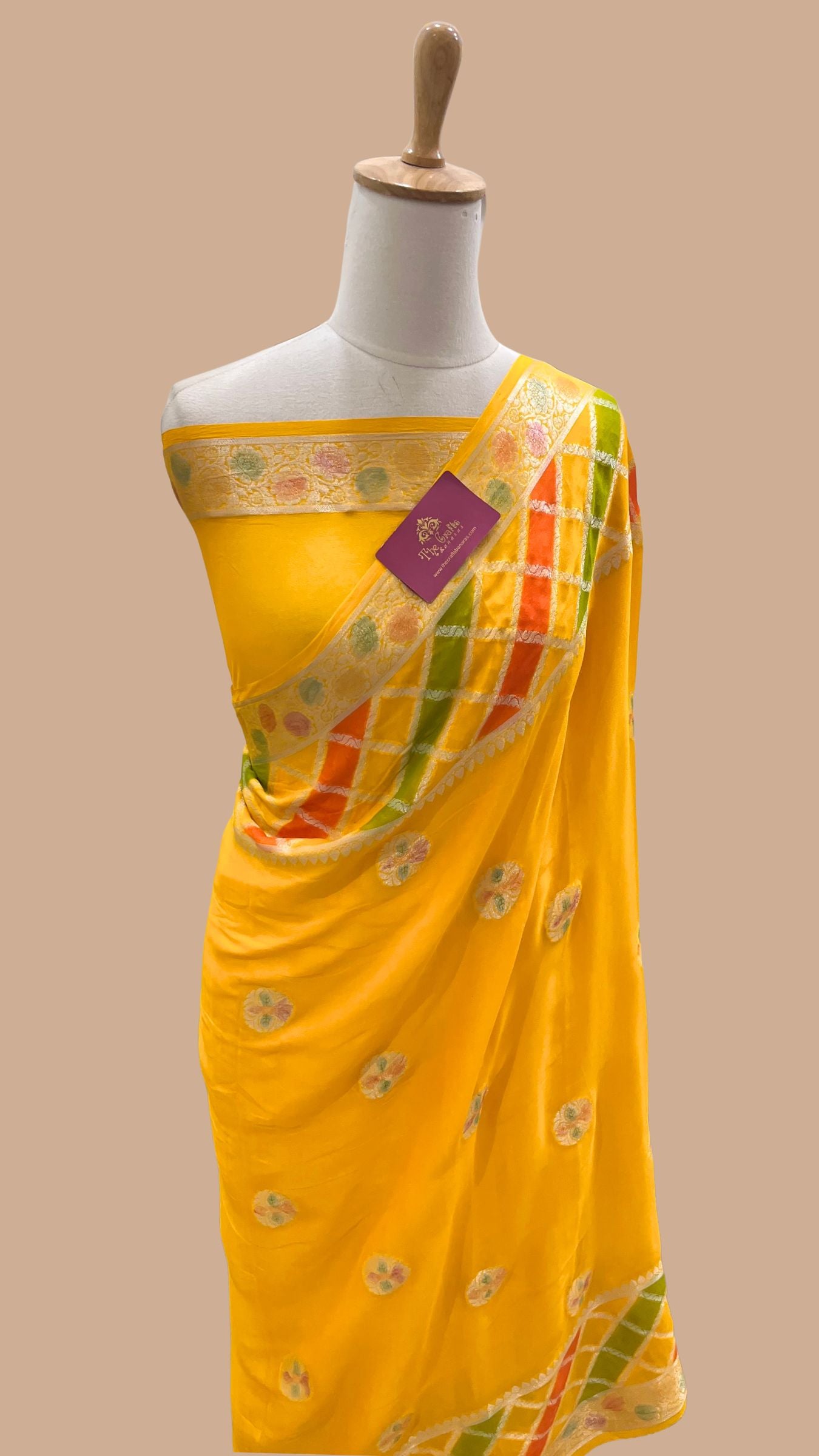 Pure Khaddi Chiffon Banarasi Saree