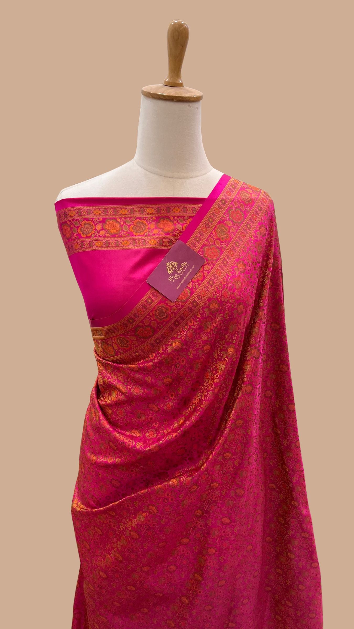 Pure Soft Katan Jamawar Silk Handloom Banarasi Saree