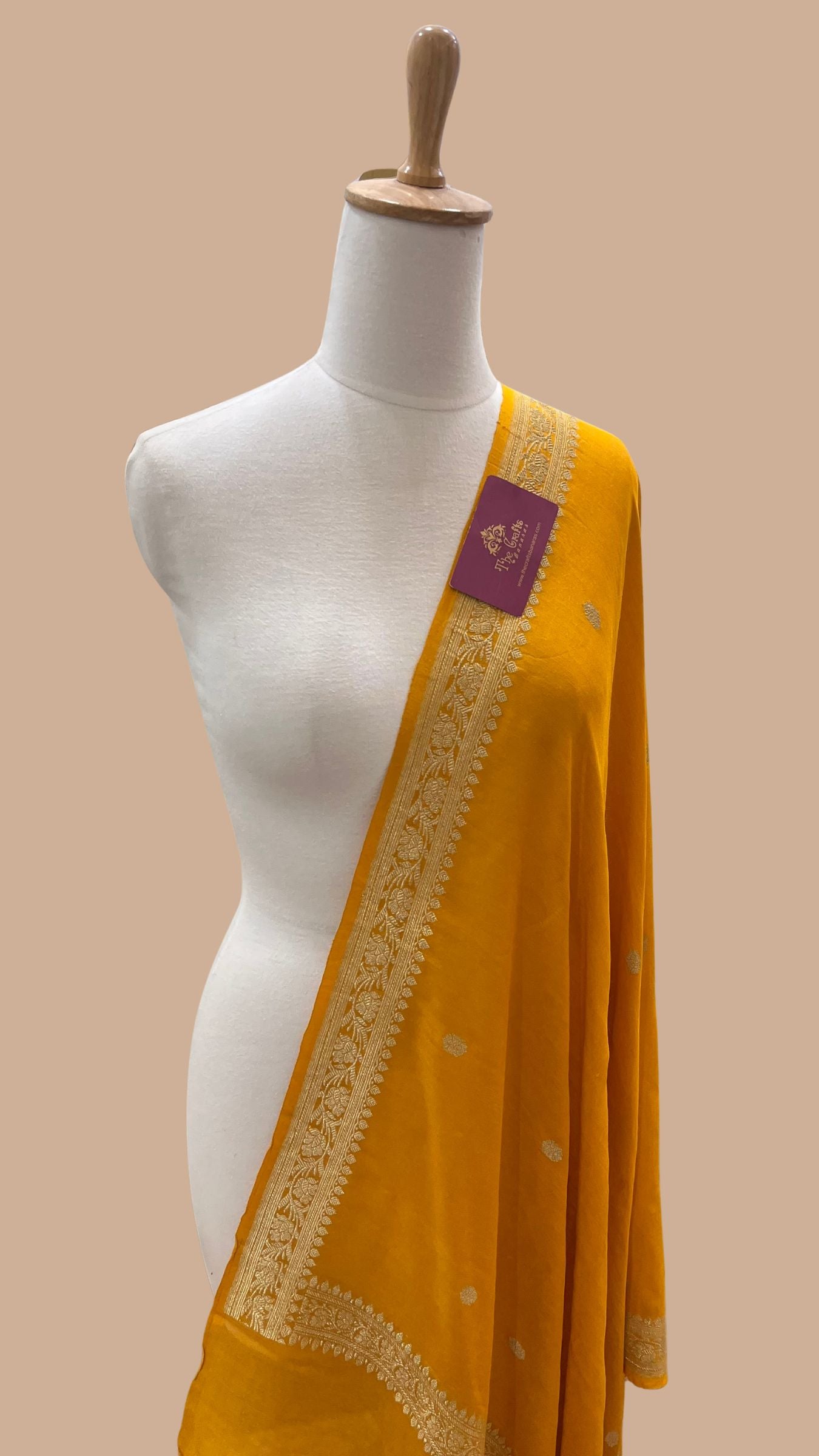 Pure Moonga Silk Banarasi Handloom Dupatta
