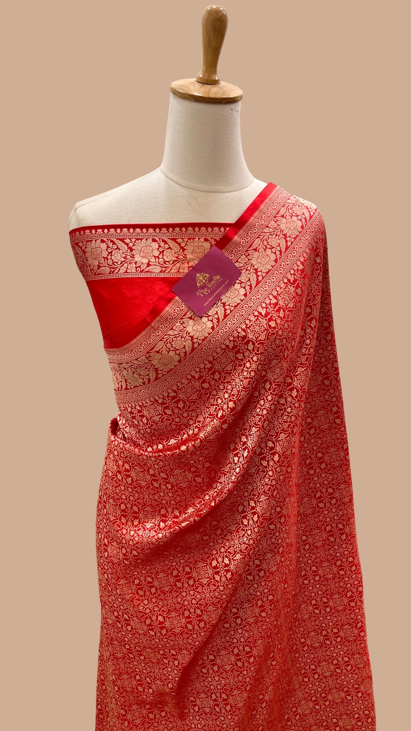 Pure Katan Silk Handloom Banarasi Saree - Tanchui Brocade