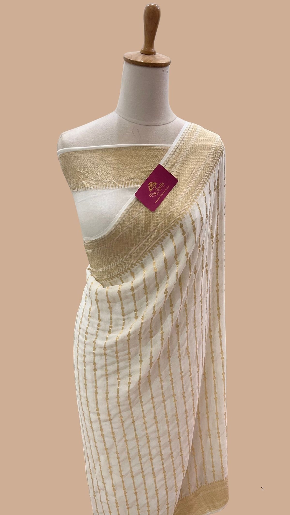 Khaddi Georgette Saree Banarasi - Water Zari