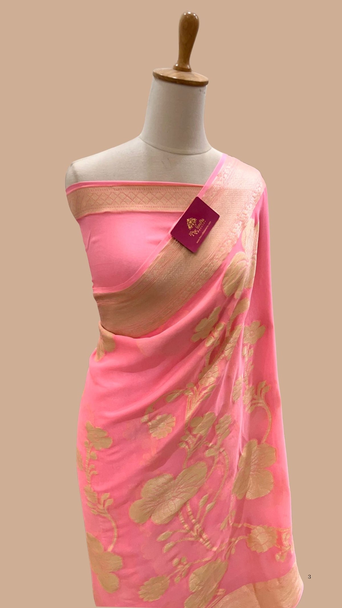 Pure Khaddi Chiffon Banarasi Saree