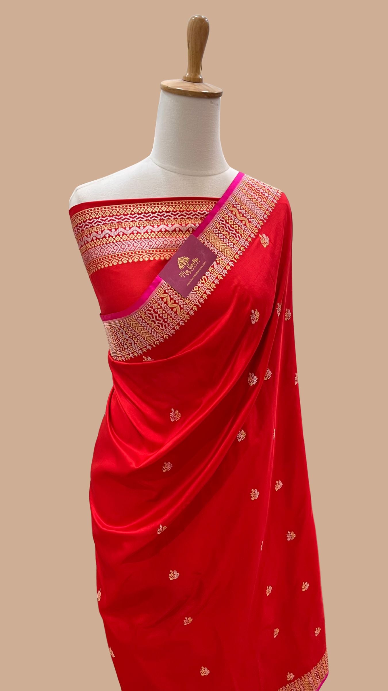 Pure Katan Silk Handloom Banarasi Saree - with Sona Rupa kadhua motifs