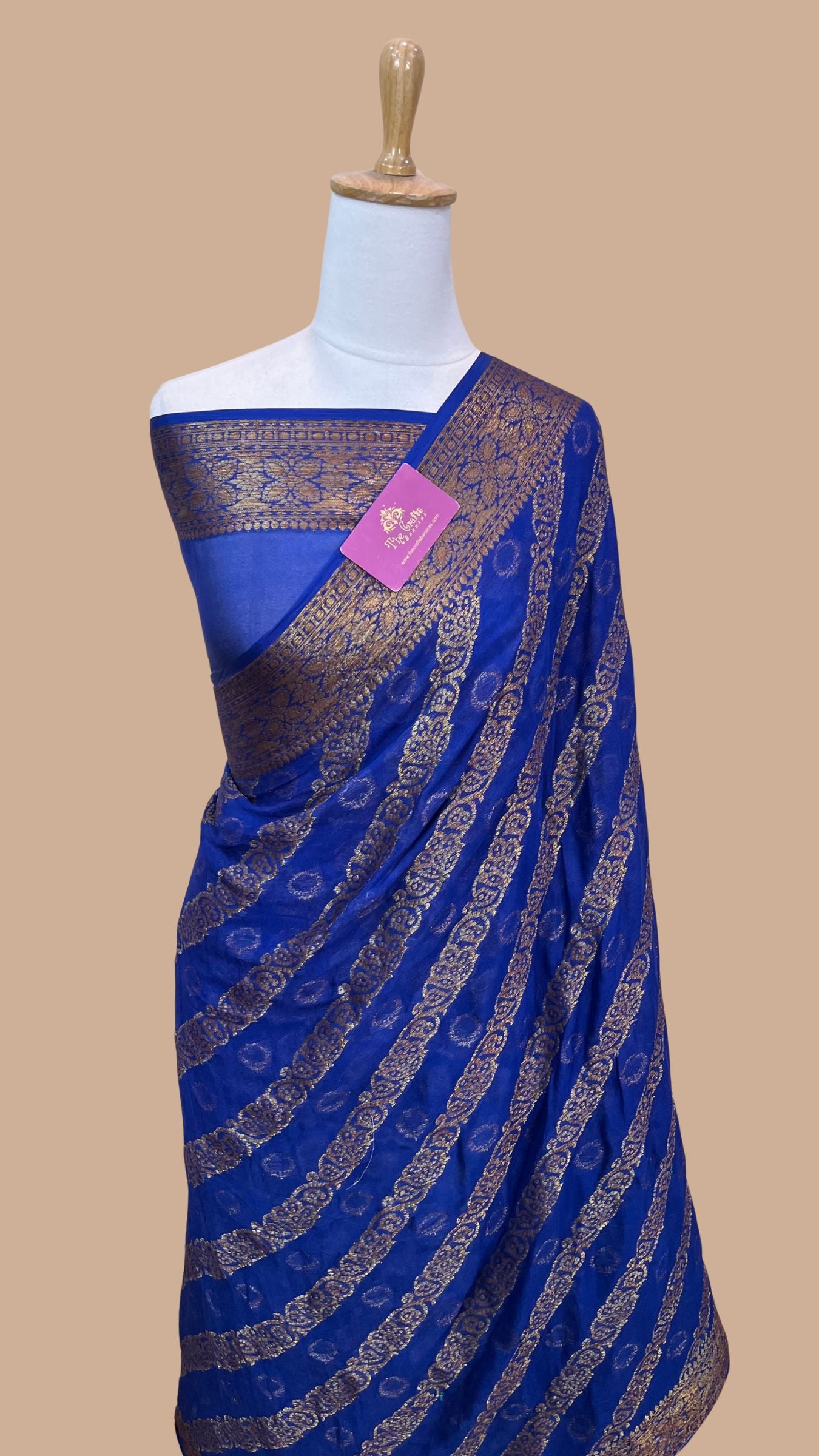Pure Khaddi Chiffon Banarasi Saree