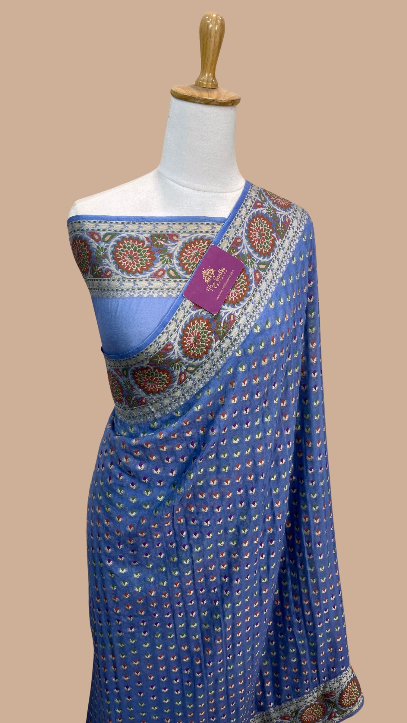 Pure Khaddi Chiffon Banarasi Saree