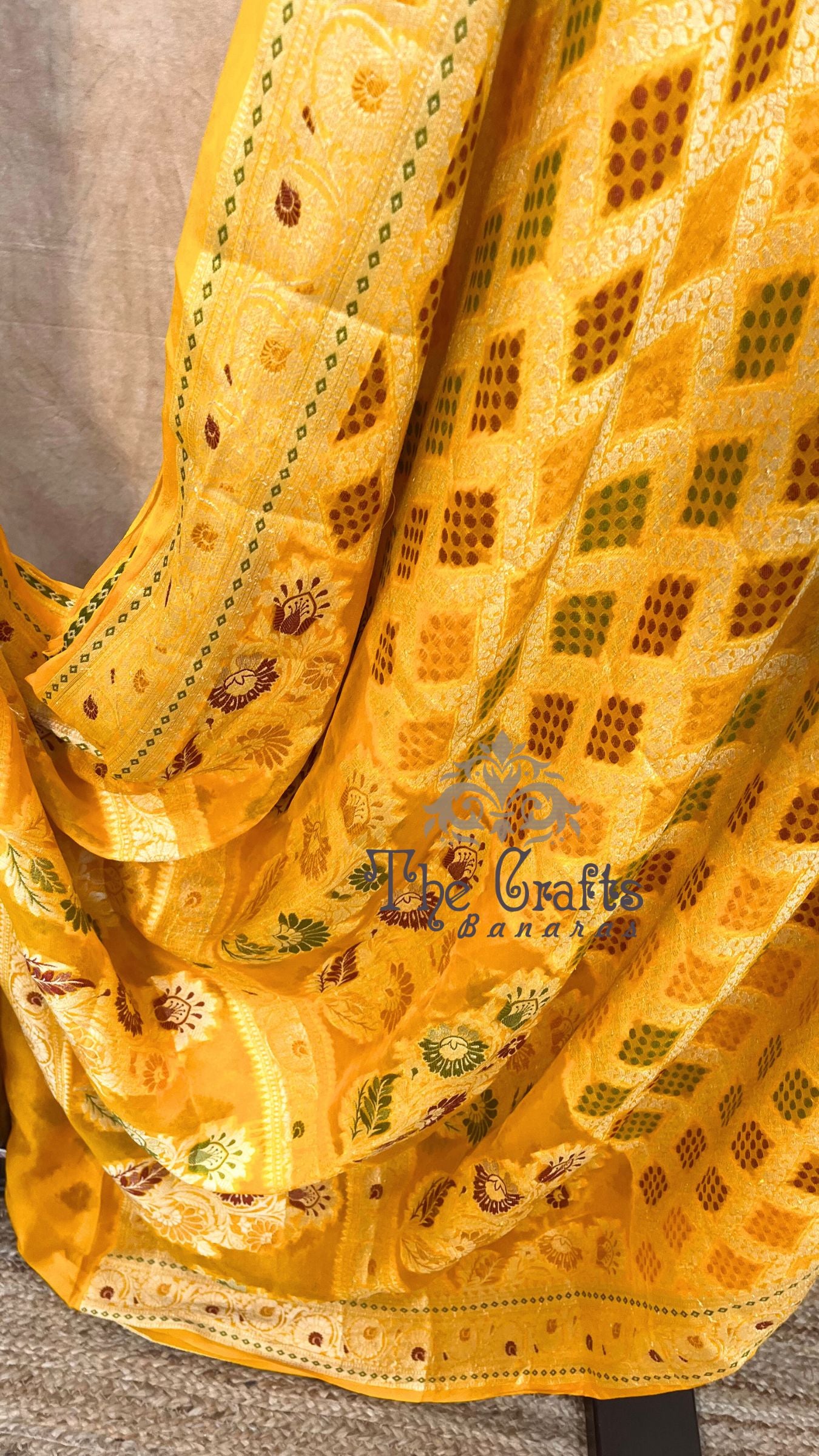 Pure Khaddi Chiffon Banarasi Saree